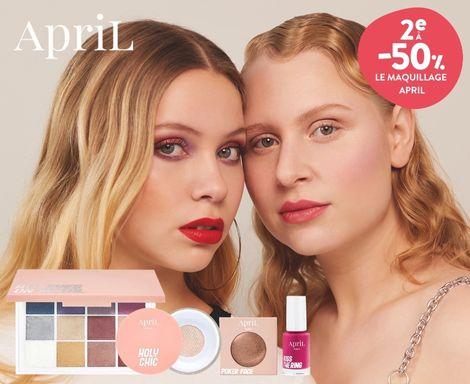 2° à 50% sur le maquillage ApriL