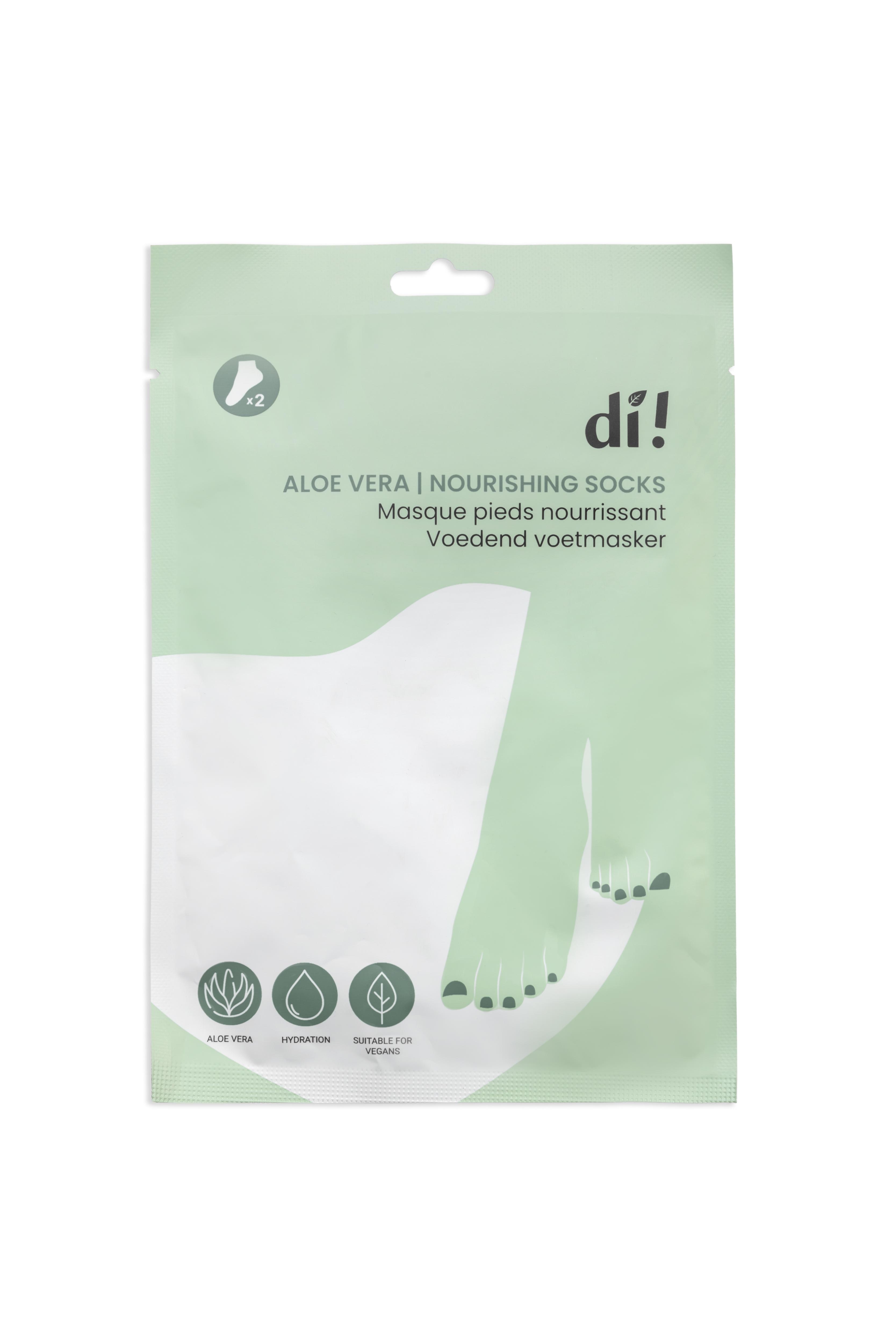 Masque pieds nourrissant à l'aloe vera - 2PC