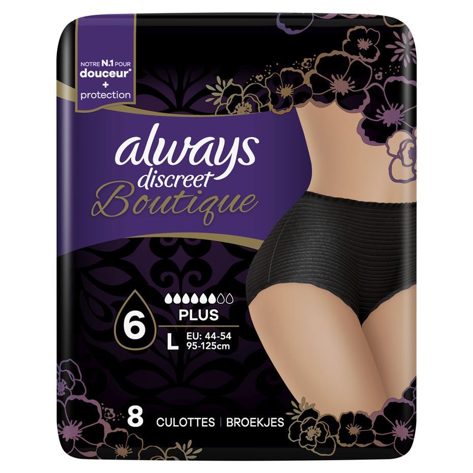 Discreet Boutique Plus Taille L noir - 8 pièces