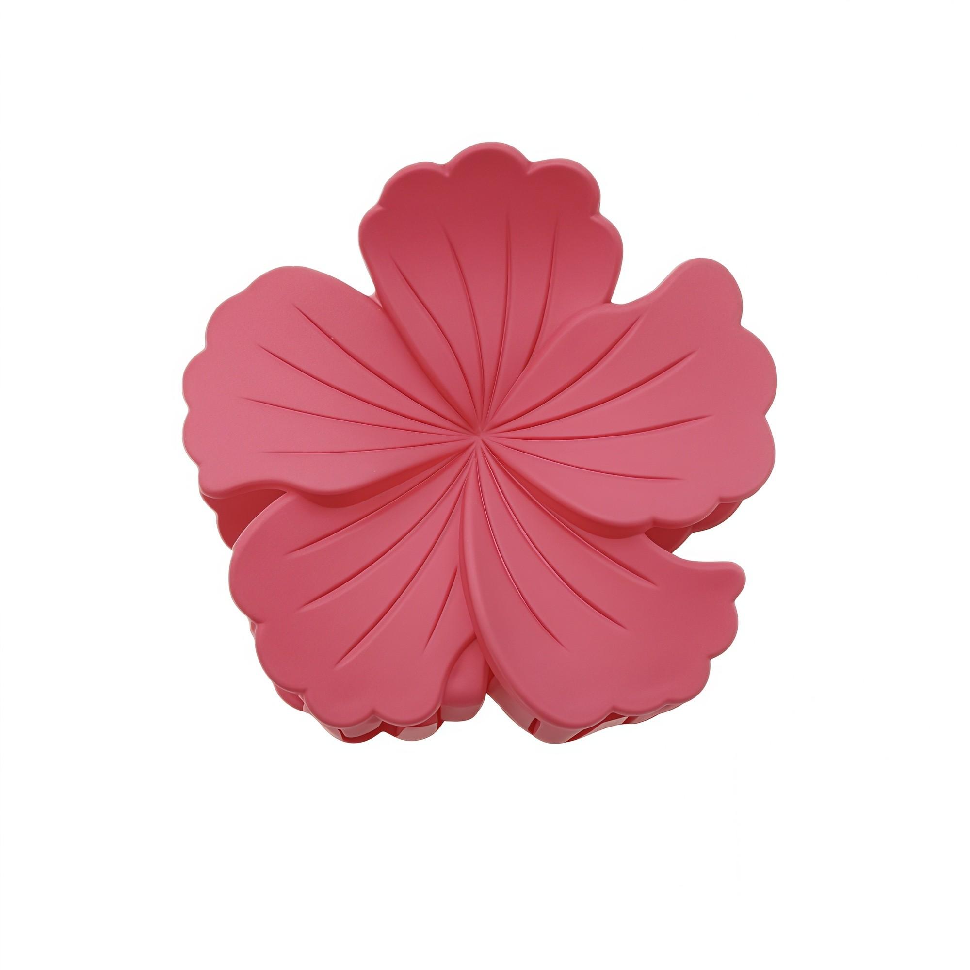 Pince fleur hibiscus rose mat 7,3CM
