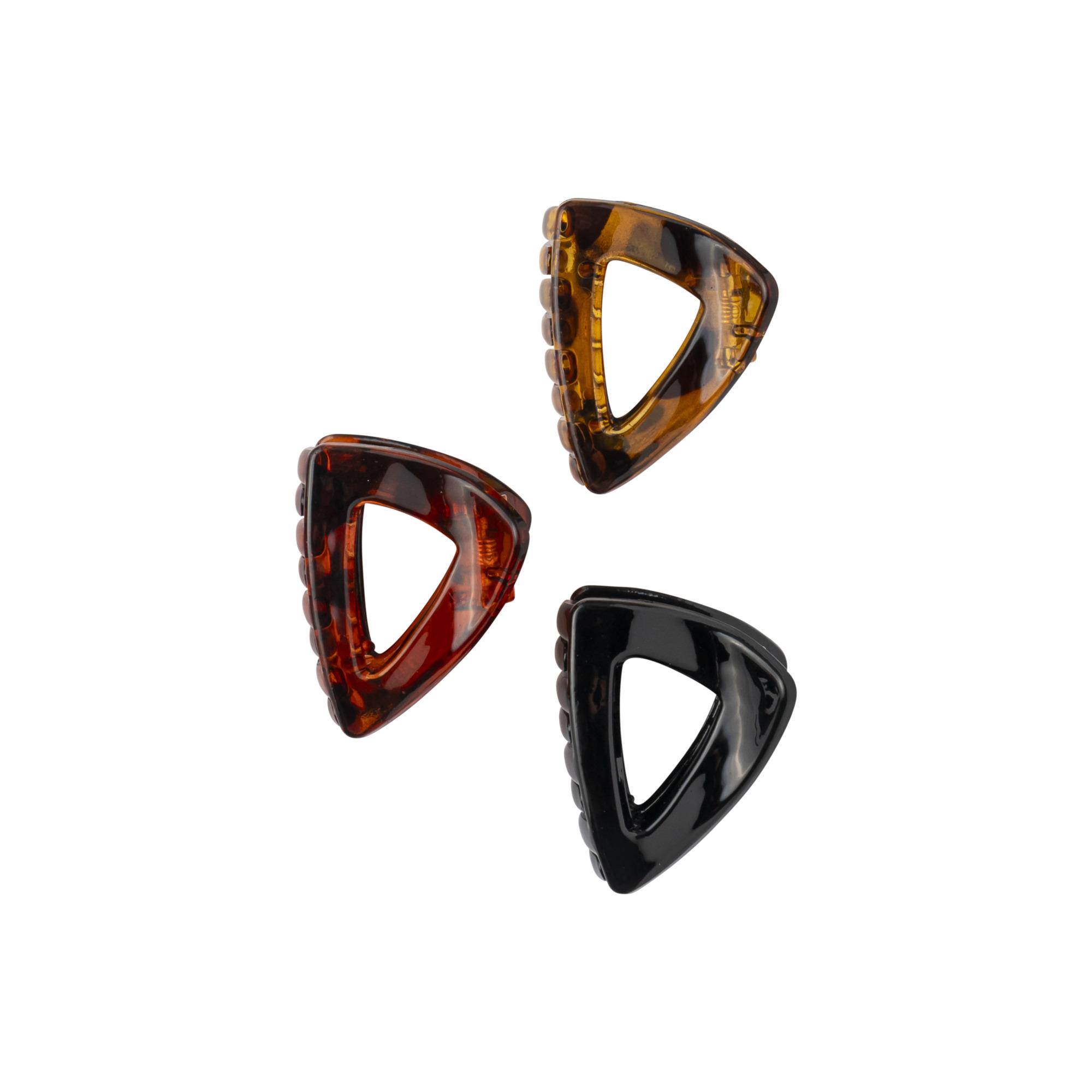 Set van 3 Driehoek Haarklemmen 4cm - Stijlvolle Haaraccessoires
