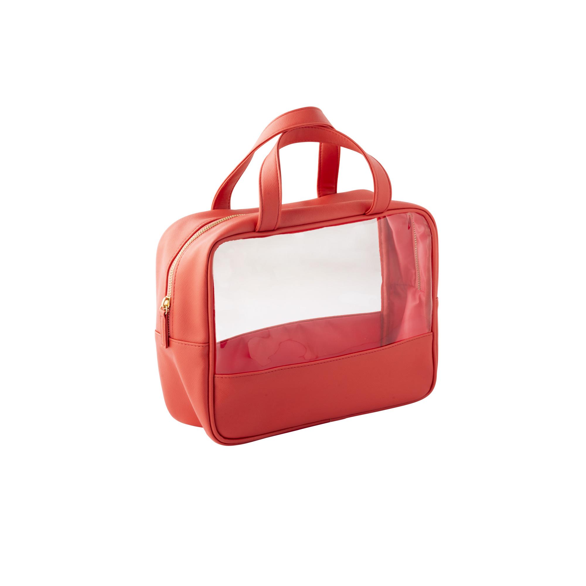 Mini Make-up Tas Blauw/Geel/Roze - Compact en Praktisch