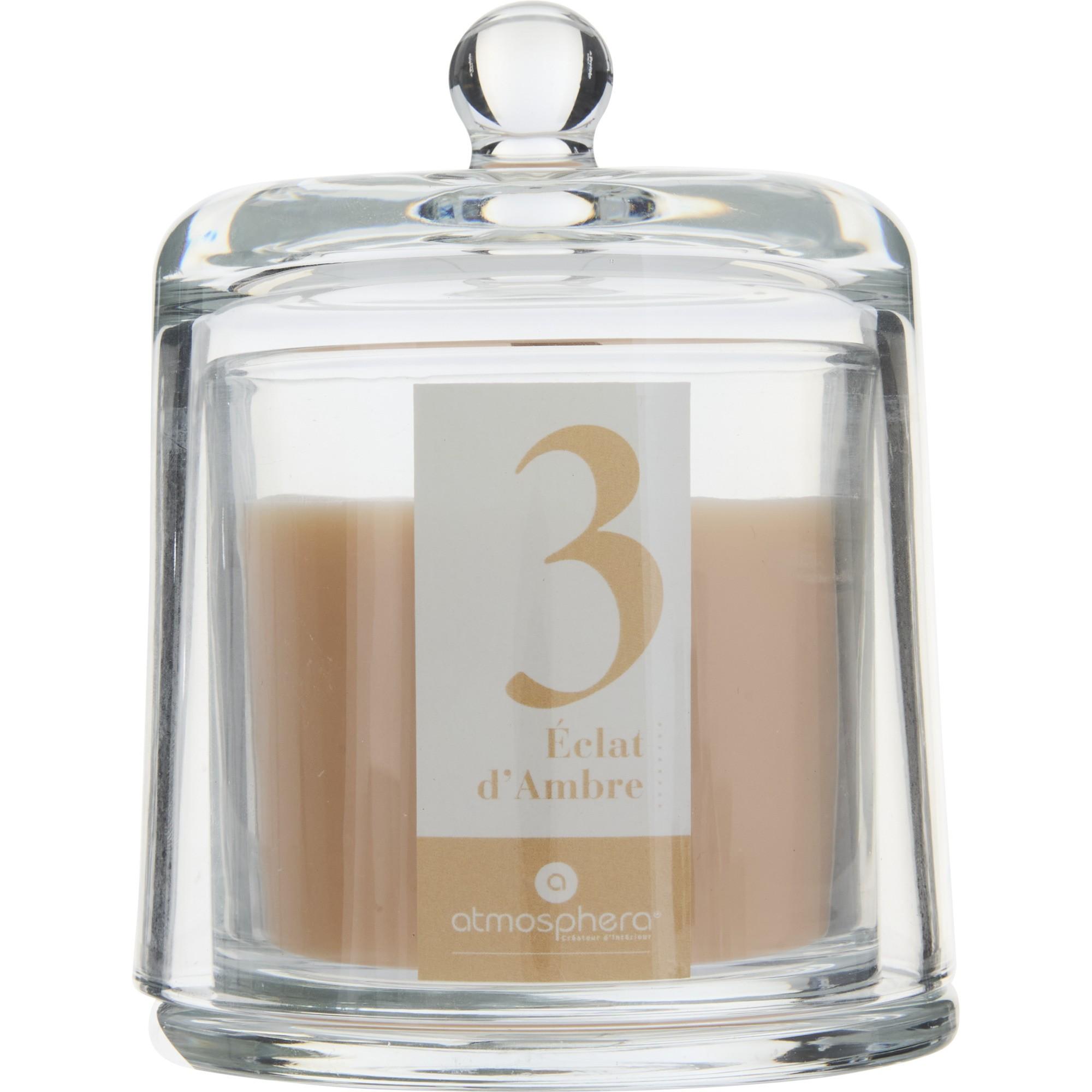 Numia Bougie Parfumée Ambre – 240 g avec Cloche en Verre