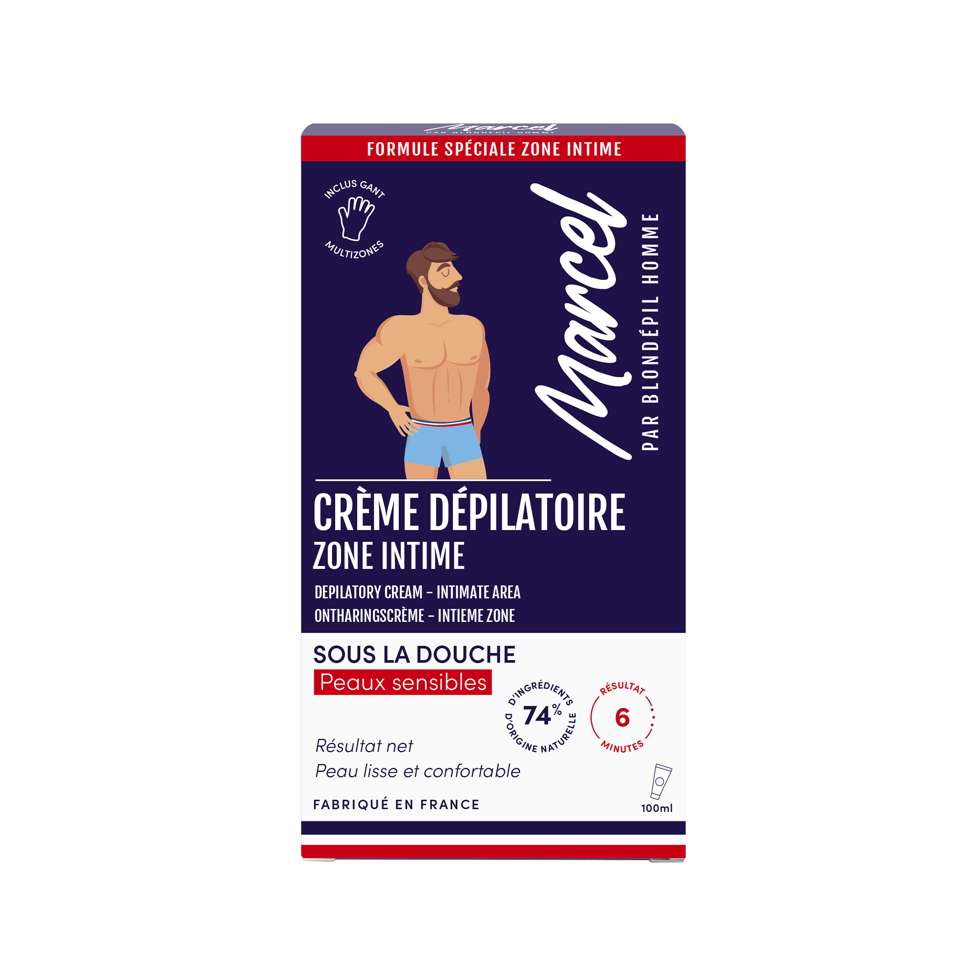Marcel Par Blondépil Homme Crème Dépilatoire Zone Intime