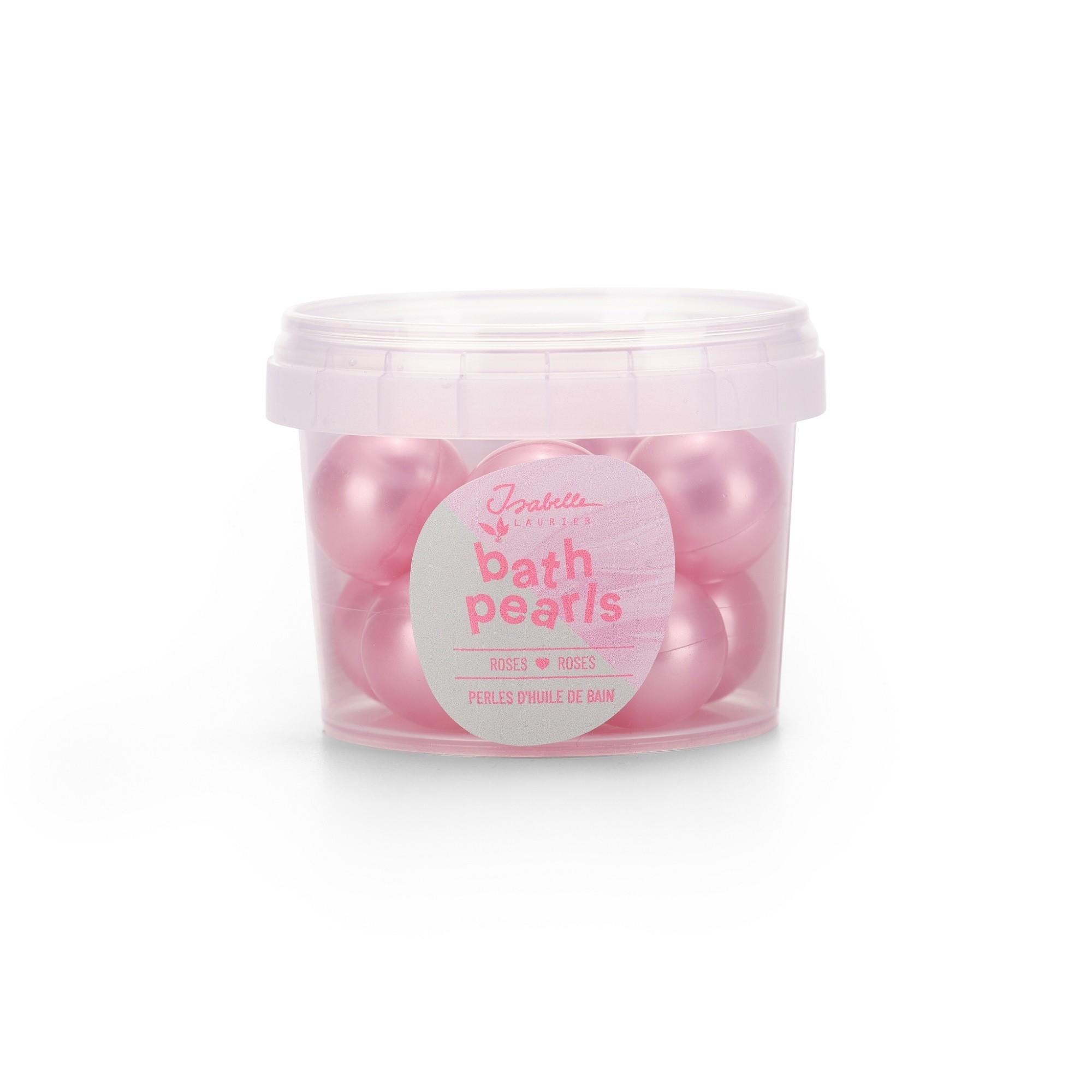 8 perles d'huile de bain rose nacré - parfum: roses - 8 x 4g