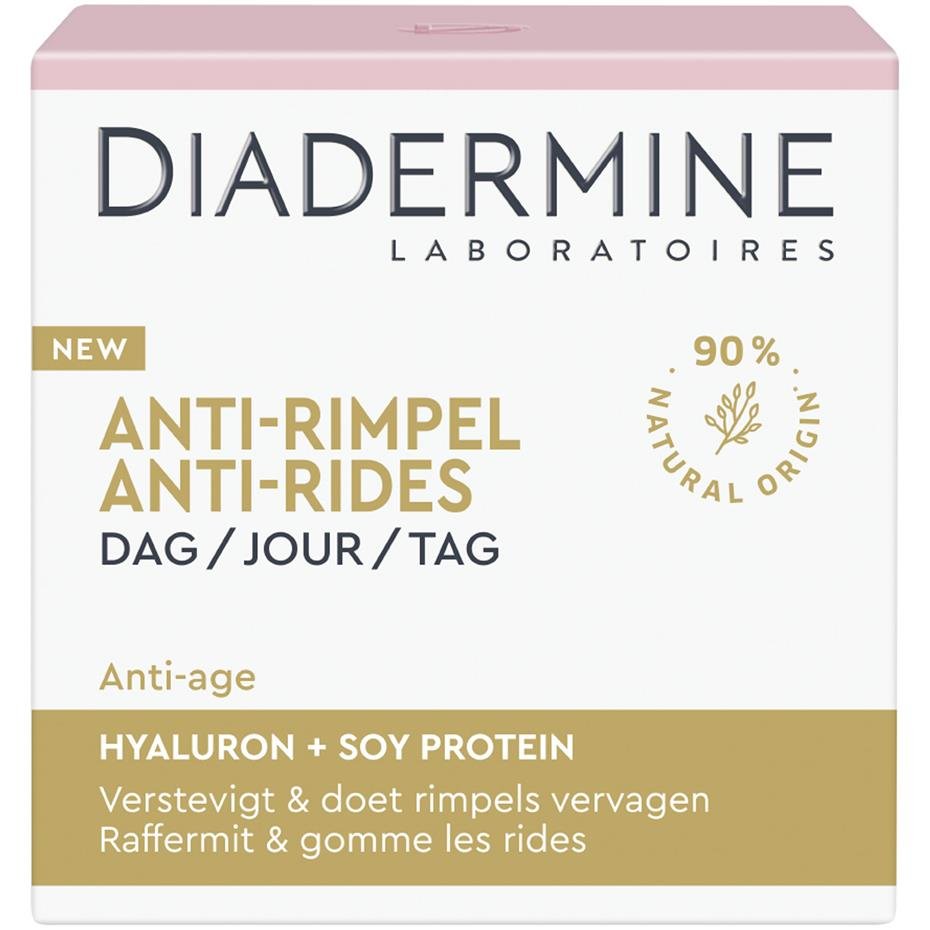 Diadermine - Crème Visage Jour - Soin Visage Anti-Rides Double
