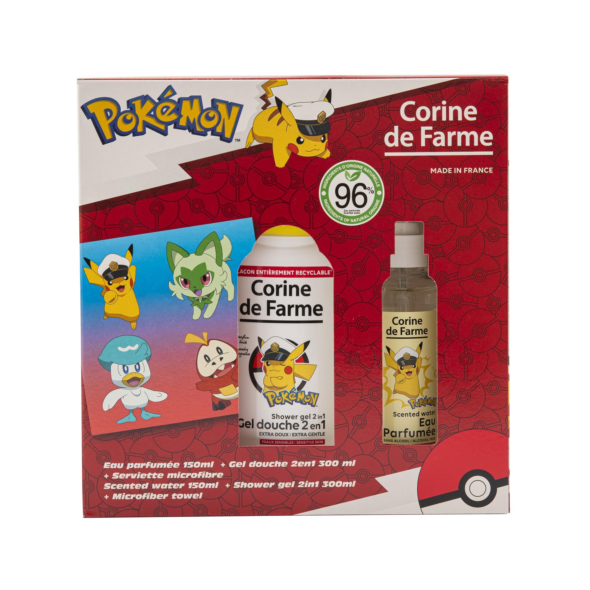 POKEMON Coffret Eau parfumée + Gel douche 2en1 + Serviette