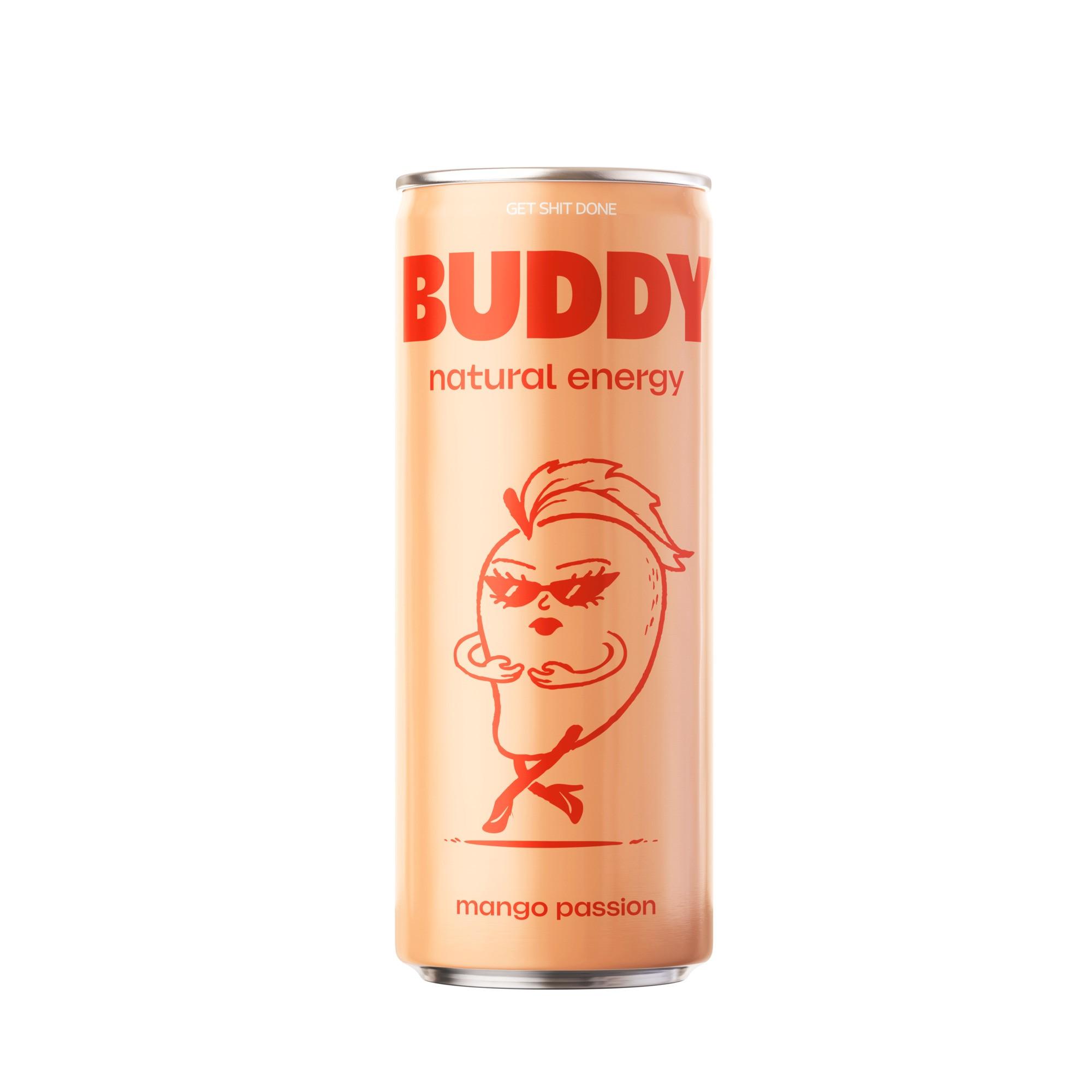 Buddy Natural Energy Drink - Mango Passievrucht