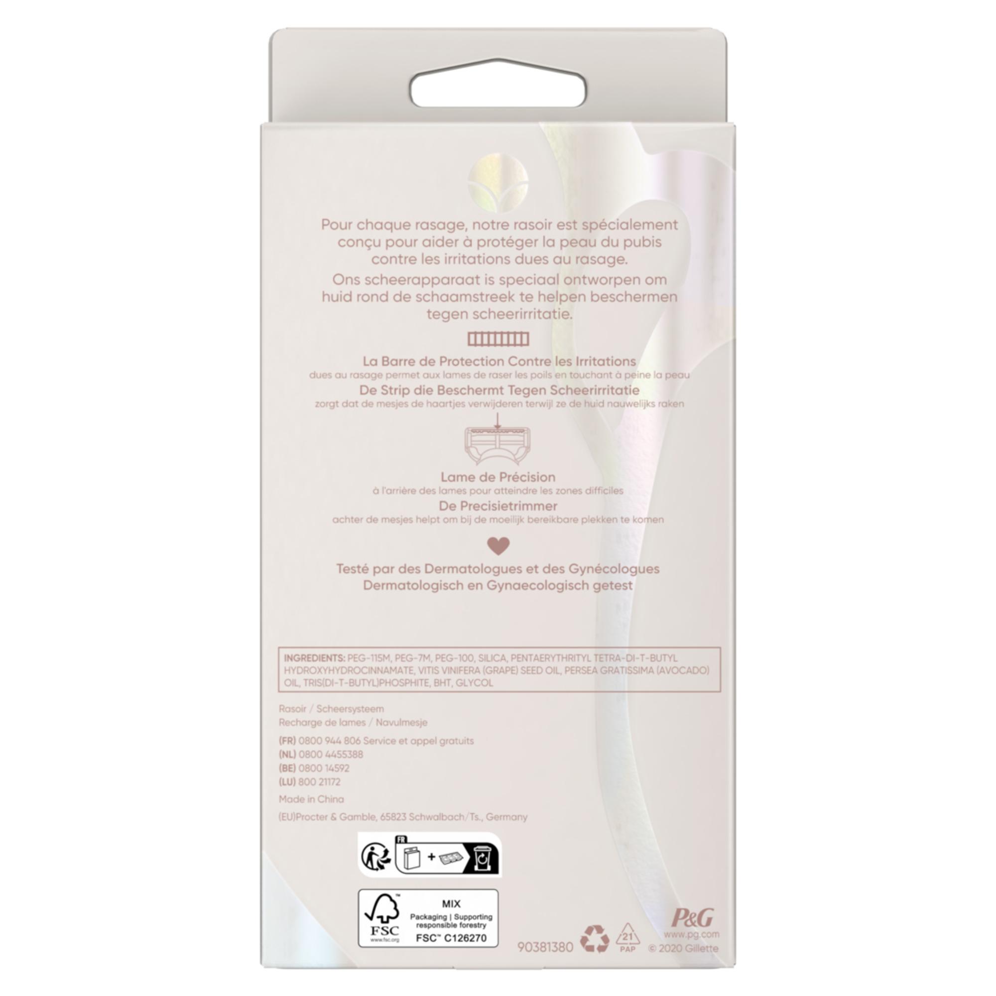 Pack 8 Lames Gillette VENUS Satin Care - Pour Peau Et Poils Pubiens - Recharges Rasoir Femme - Neuf