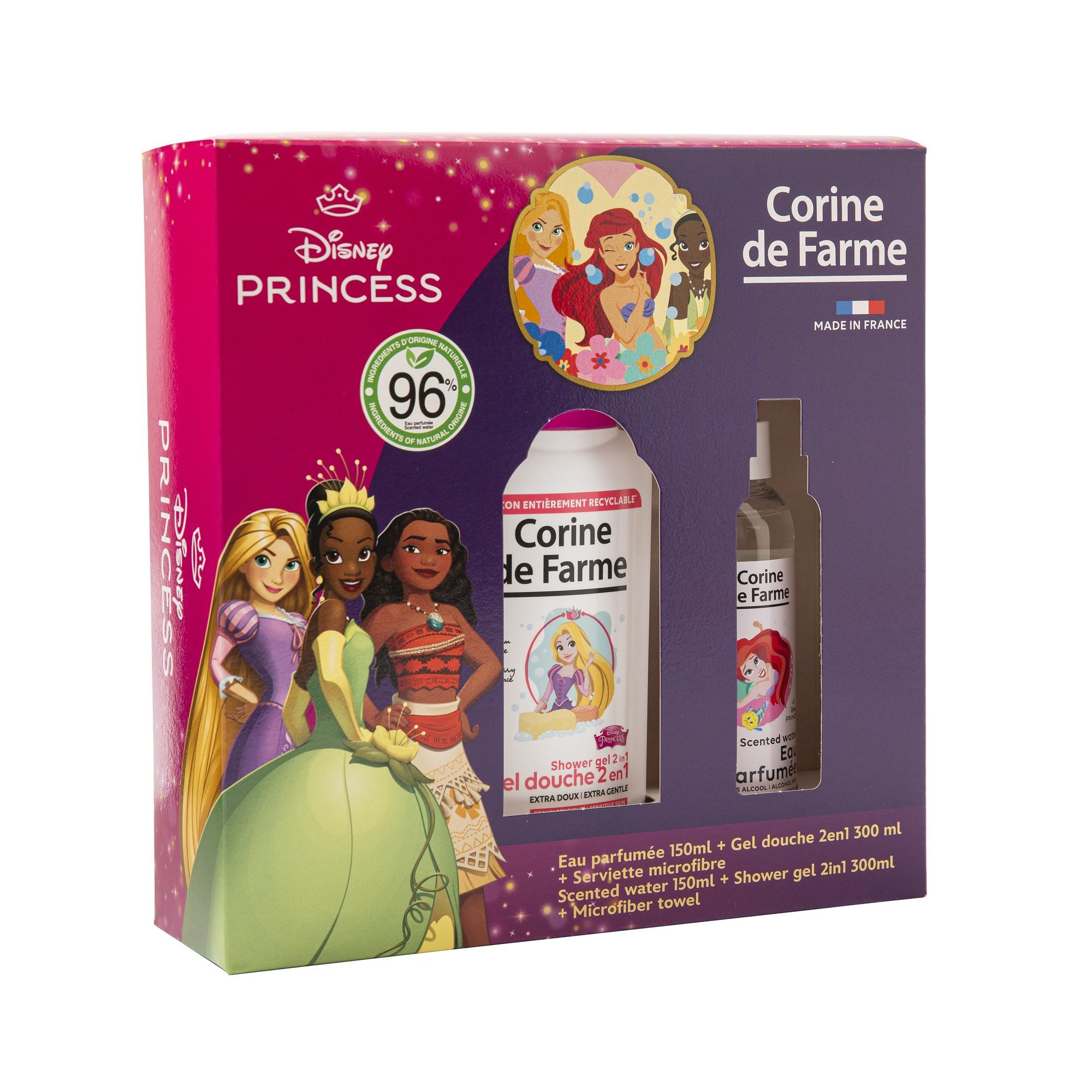 PRINCESSES Coffret Eau parfumée + Gel douche 2en1 + Serviette
