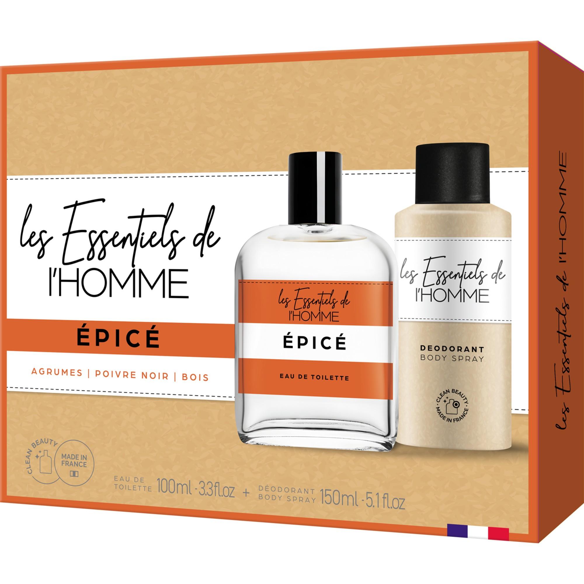 Coffret Cadeau Les Essentiels de l’Homme Épicé – EDT 100 ml & Déodorant 150 ml