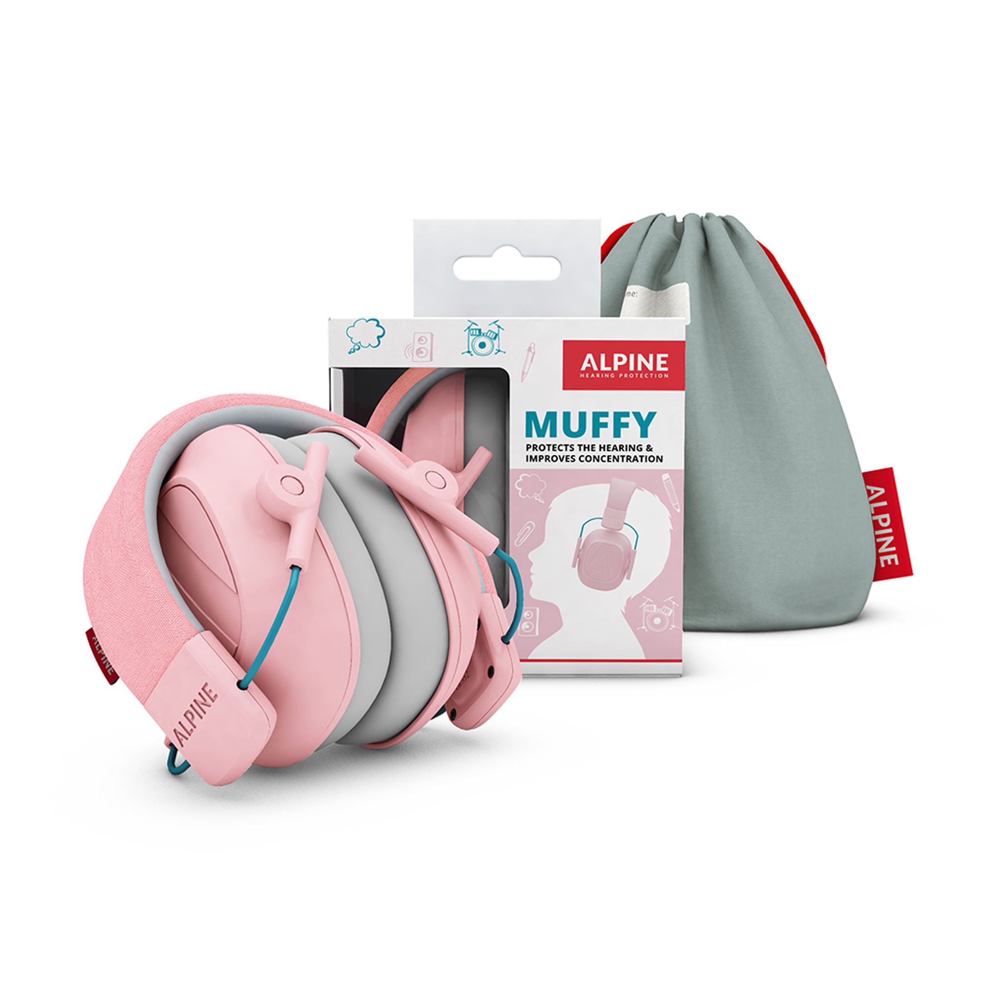 bandage Prevention Own Protection auditive Muffy Kids Rose ALPINE HEARING PROT | DI