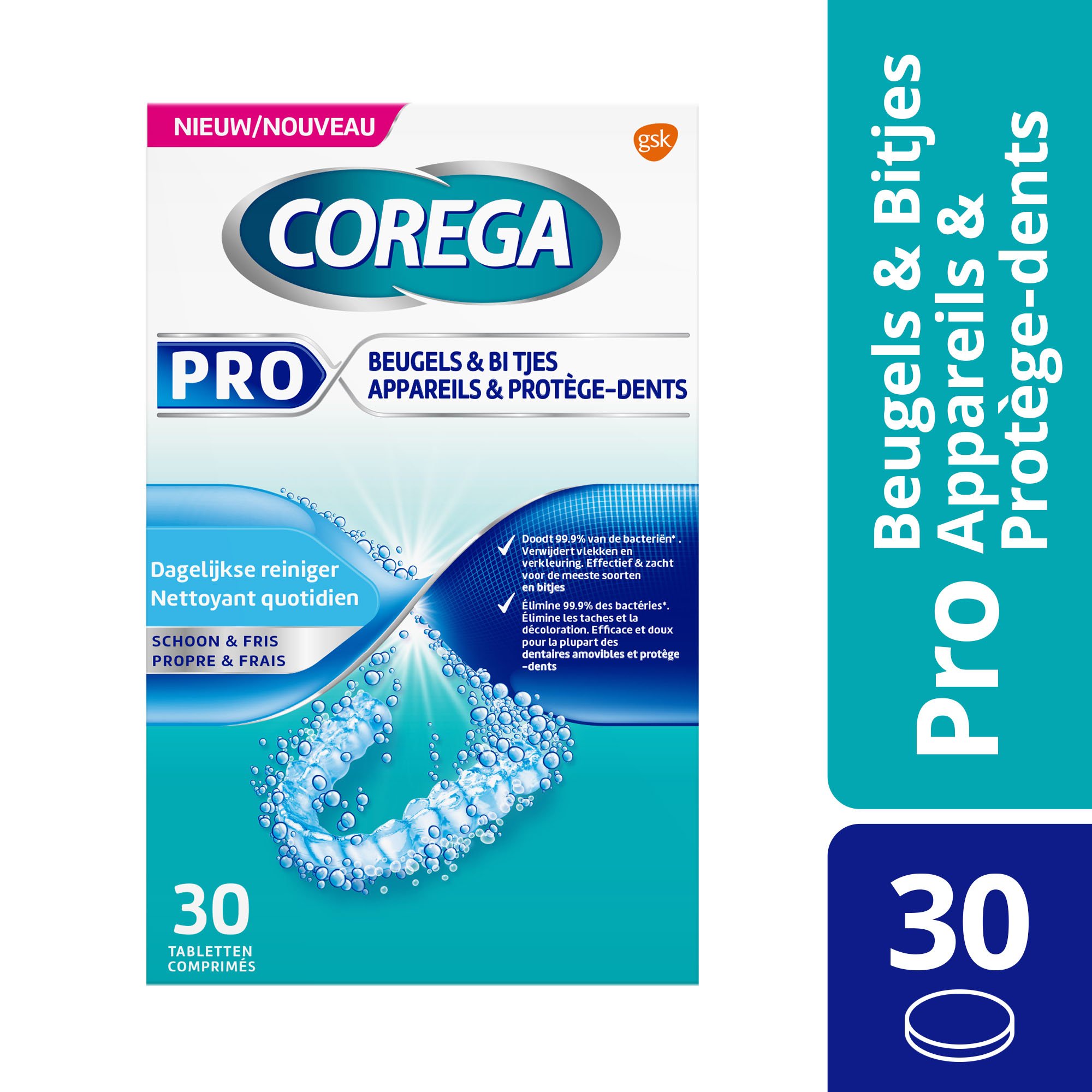 Soins pour dentier Appareils & Protège-dents - 30 tablettes COREGA