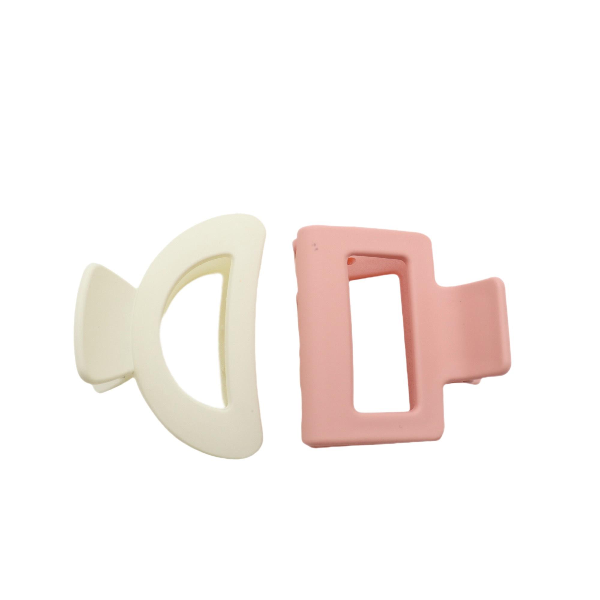 Pince Crabe Blanc/Rose Mat (Lot de 2)