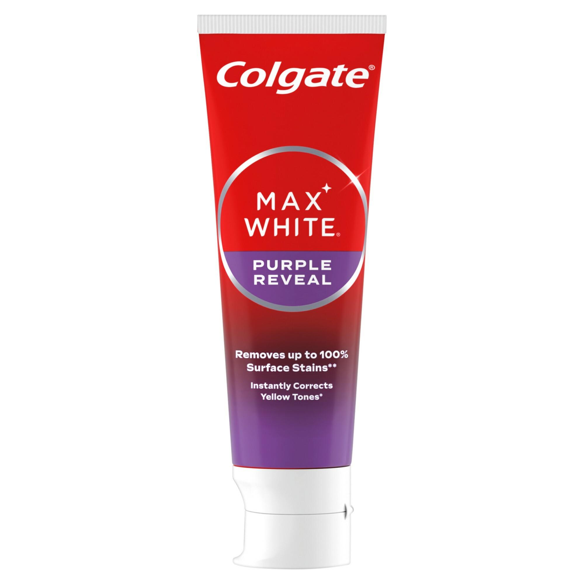 Max White Purple Reveal Tandpasta