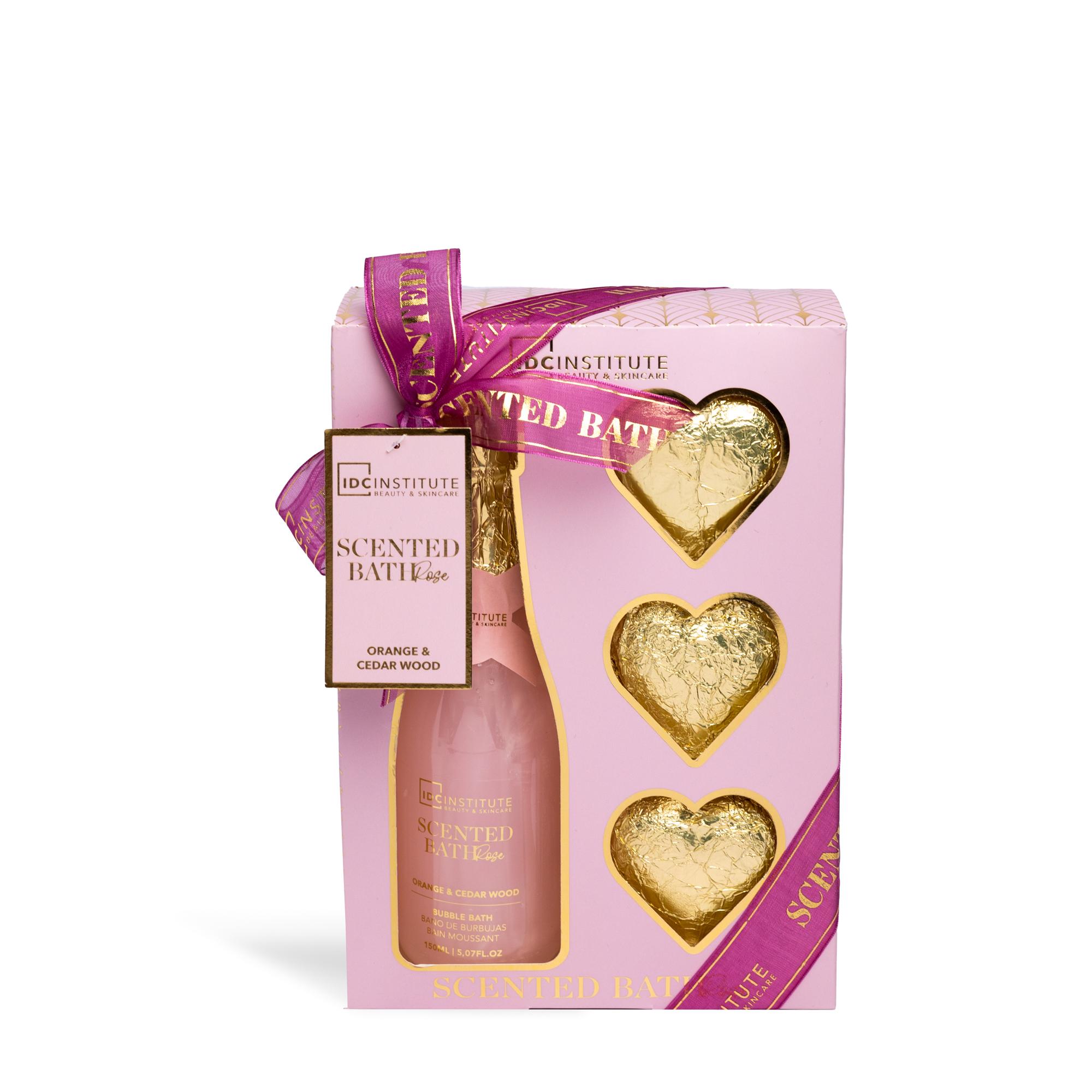 Coffret bain moussant parfumé rose