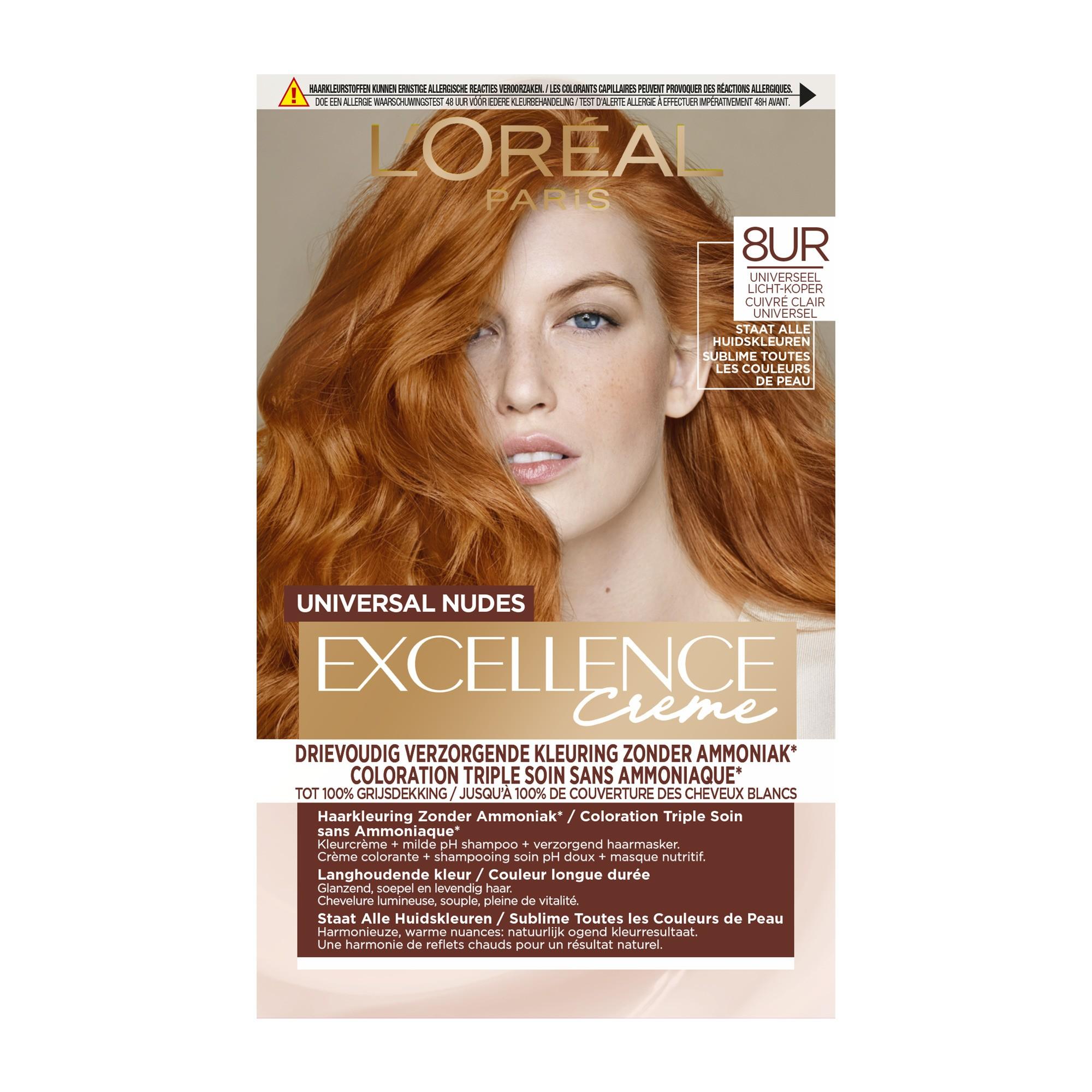 Excellence Universal Nudes Cuivré Clair 8UR - Coloration Permanente