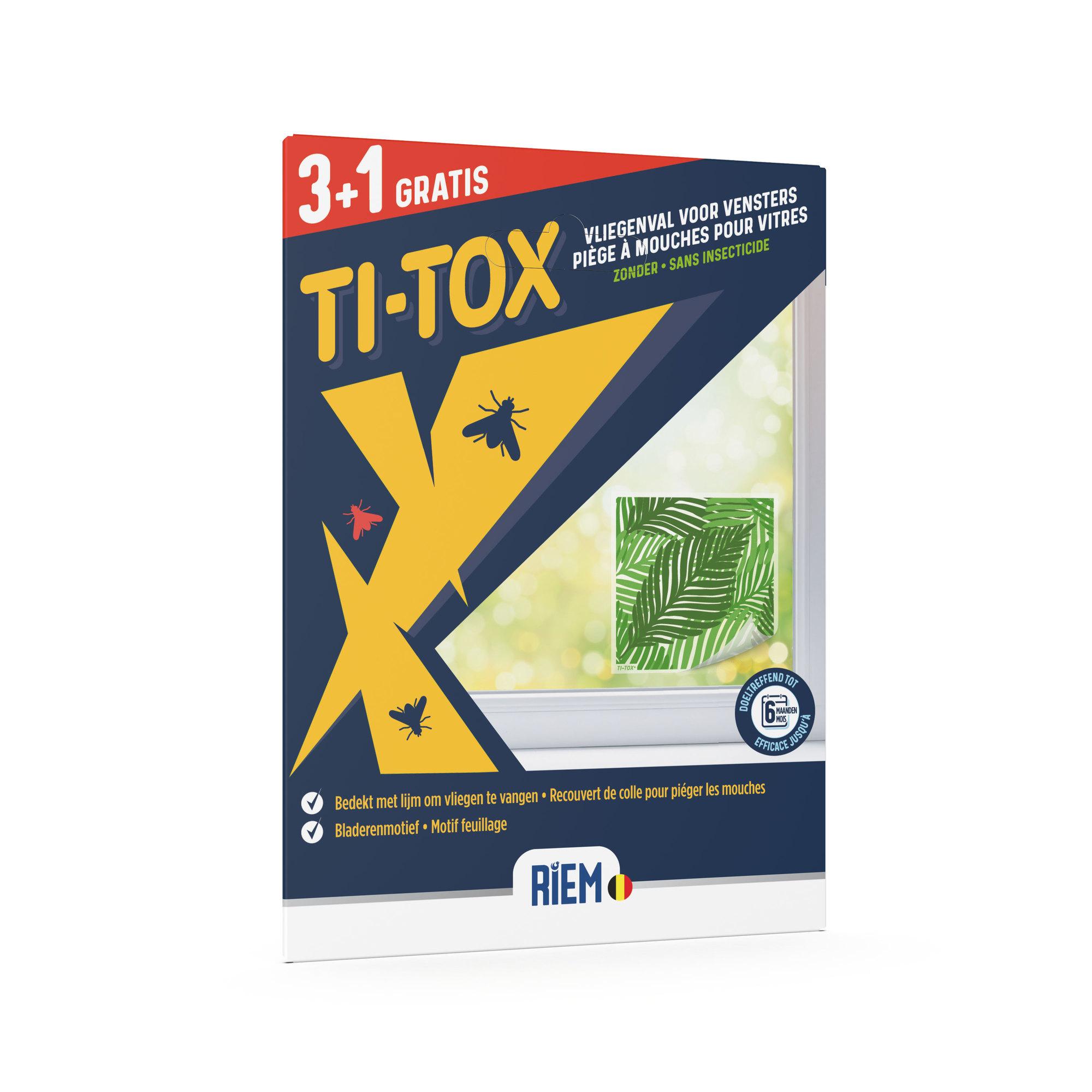 Ti-Tox Piège à mouches pour vitres - 3 + 1 gratis