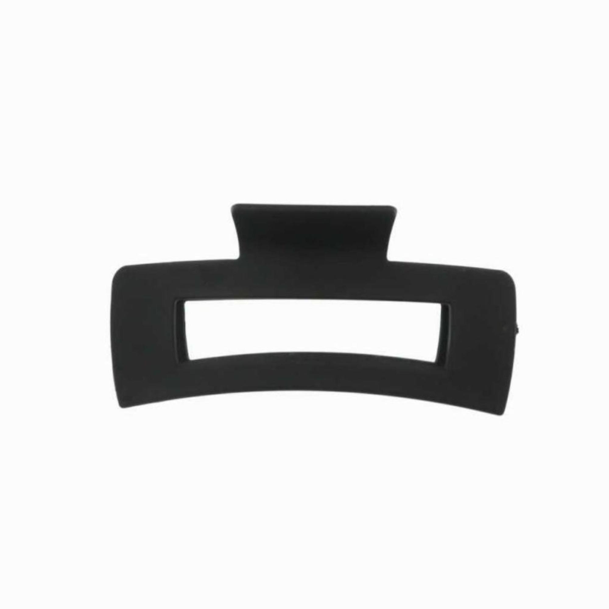 Pince à Cheveux Crabe Rectangulaire Noir Mat 8,7cm
