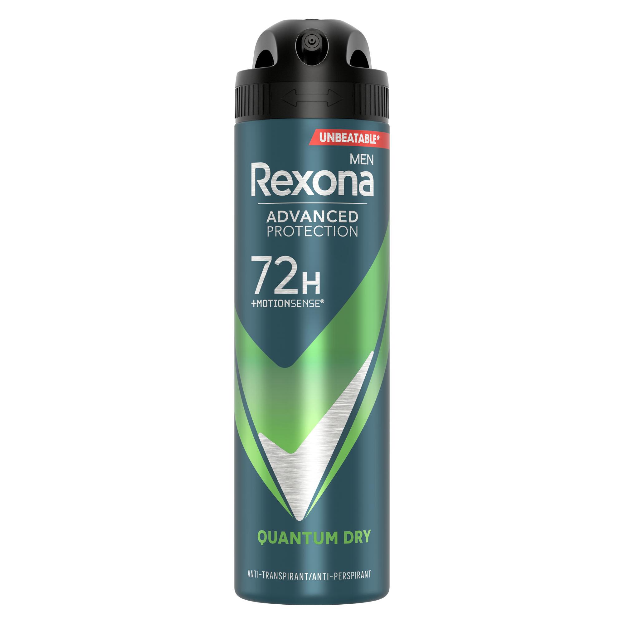 Rexona men 72h déodorant nonstop spray quantum dry 150 ml