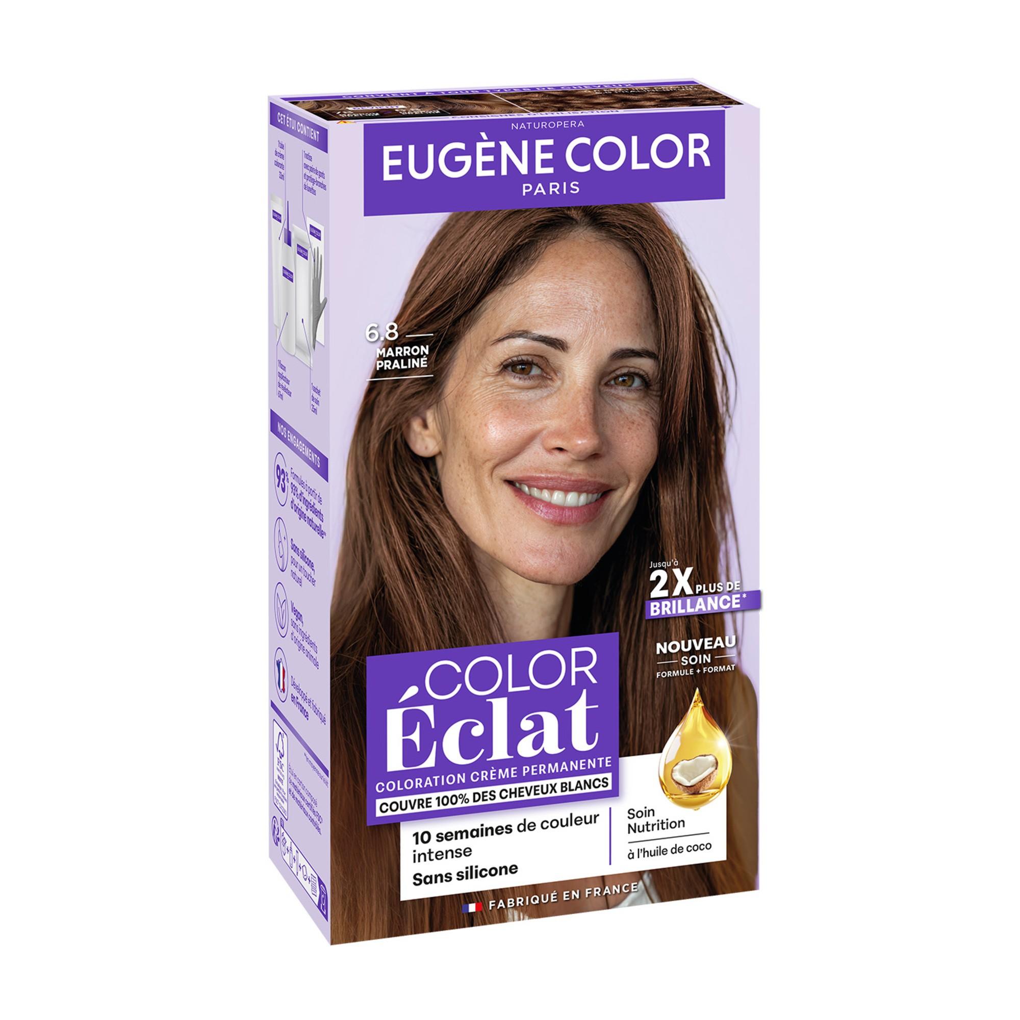 Color Eclat Coloration Crème Permanente Marron Praline 6.8