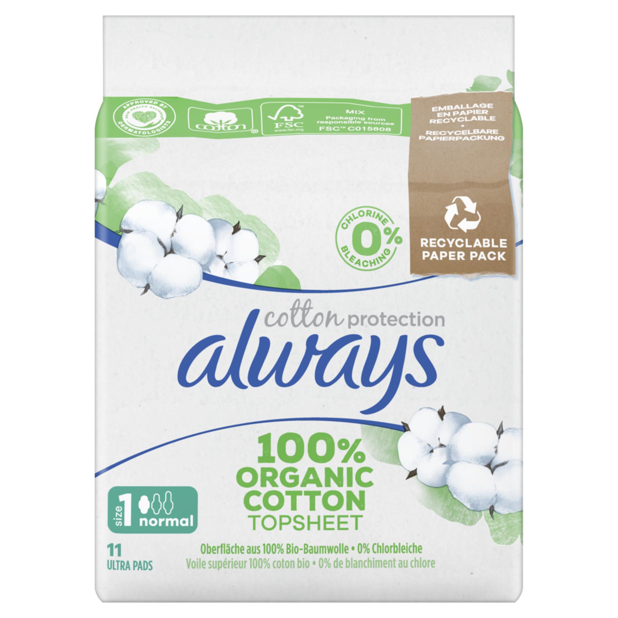 Cotton Protection Normal Taille 1 avec ailettes - 11 pièces