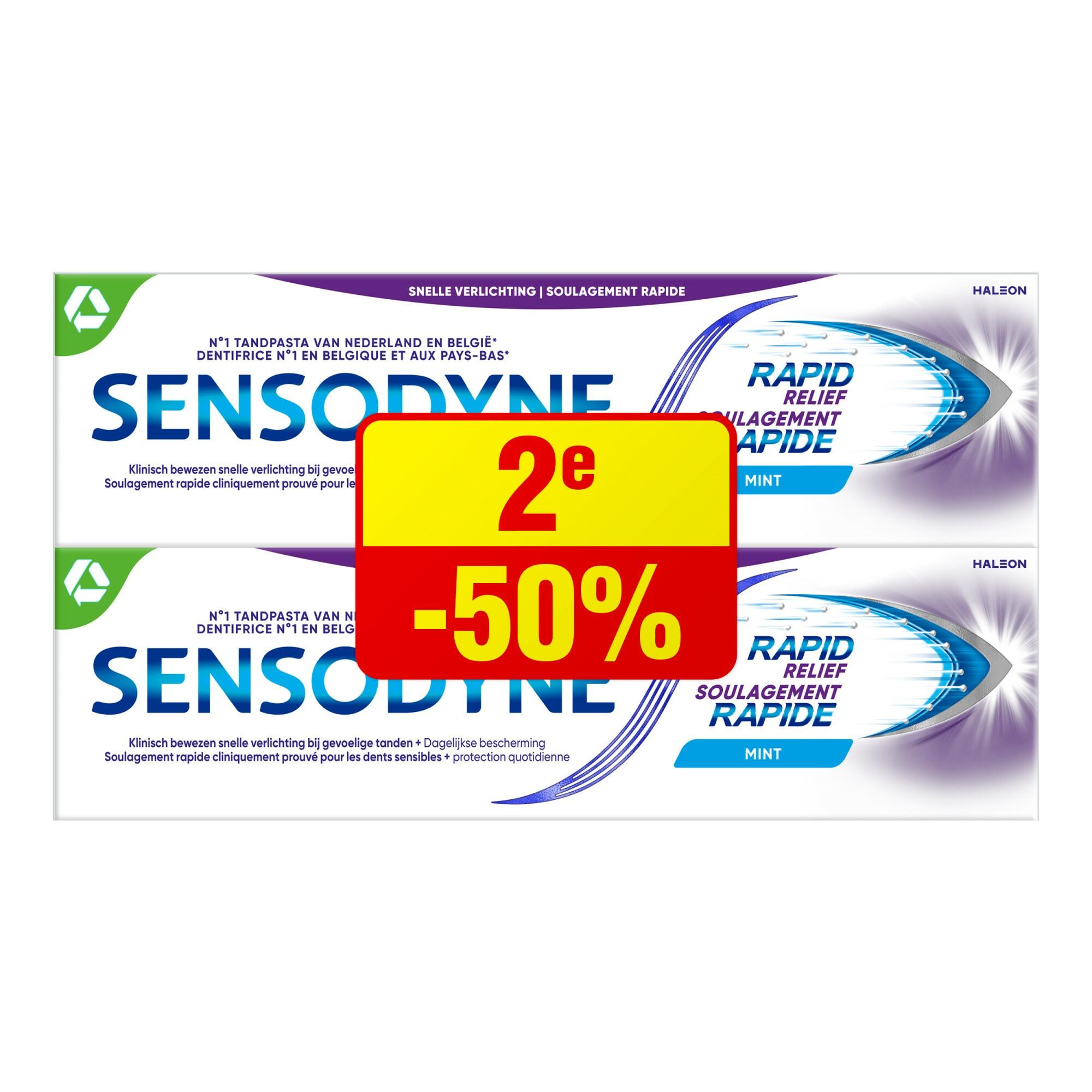 Sensodyne Rapid Relief Tandpasta - Promo pack - 2E -50%