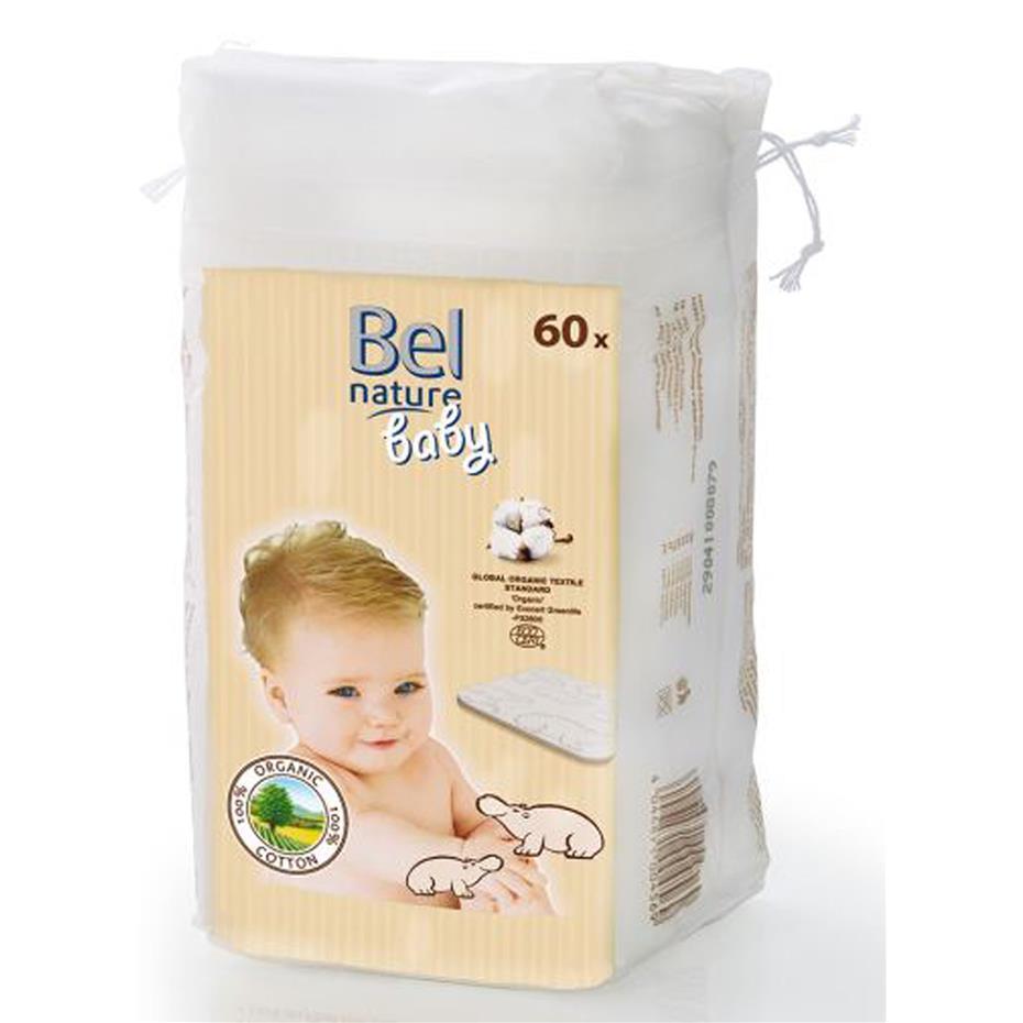 Bel Nature Maxi carrés bébé Bio - 60 pièces