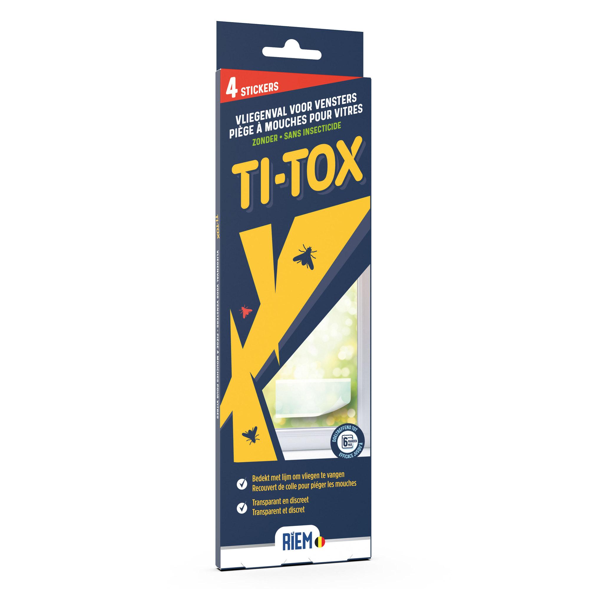 Ti-Tox Piège à mouches pour vitres - 4 pièces