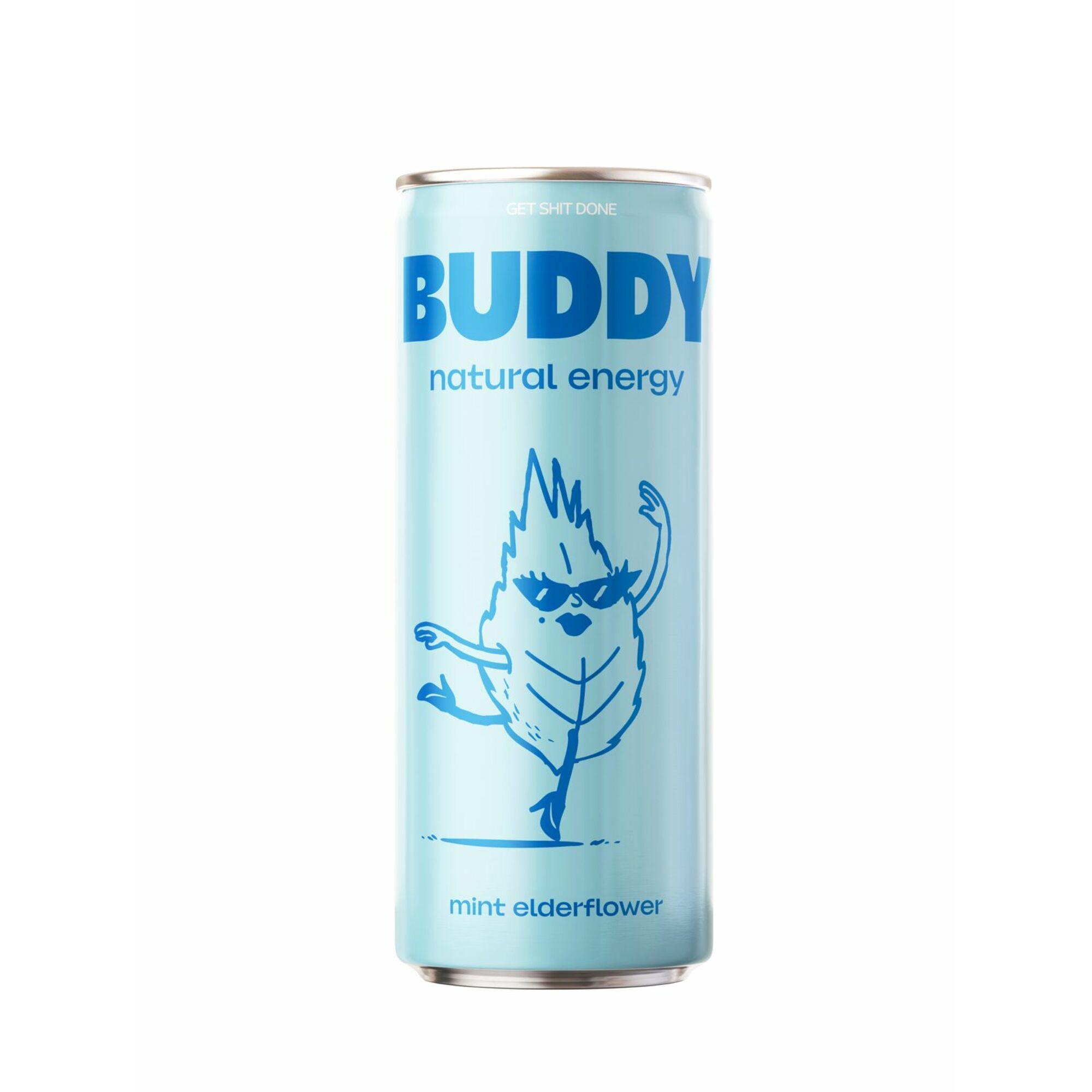 Buddy Natural Energy Drink - Vlierbloesem Munt