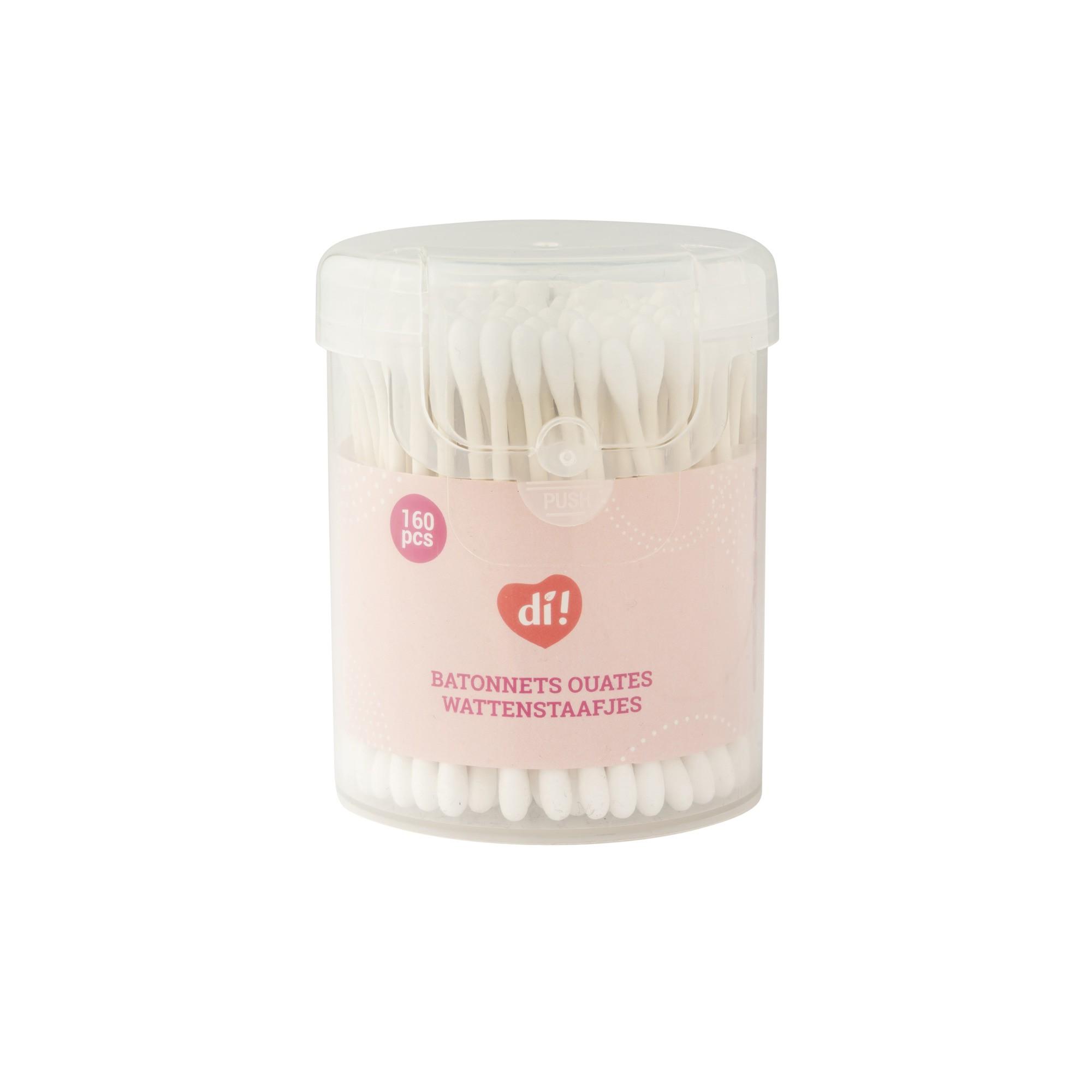 Wattenstaafjes met papieren stokje – 160 stuks