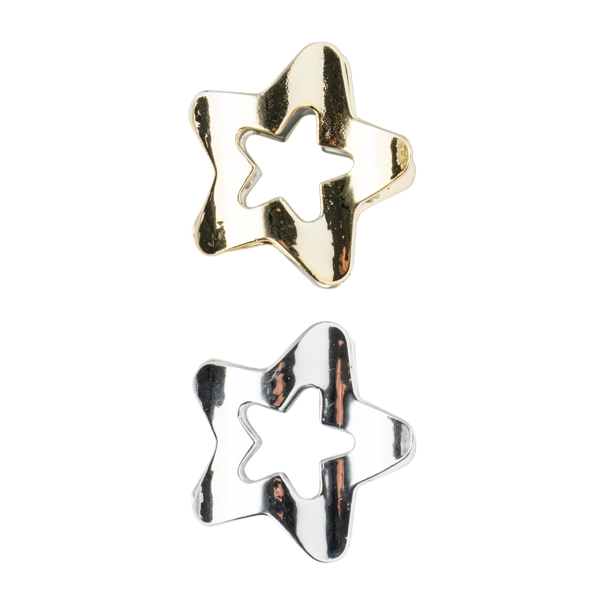 Pince à Cheveux Crabe Étoile Doré/Argenté 5cm