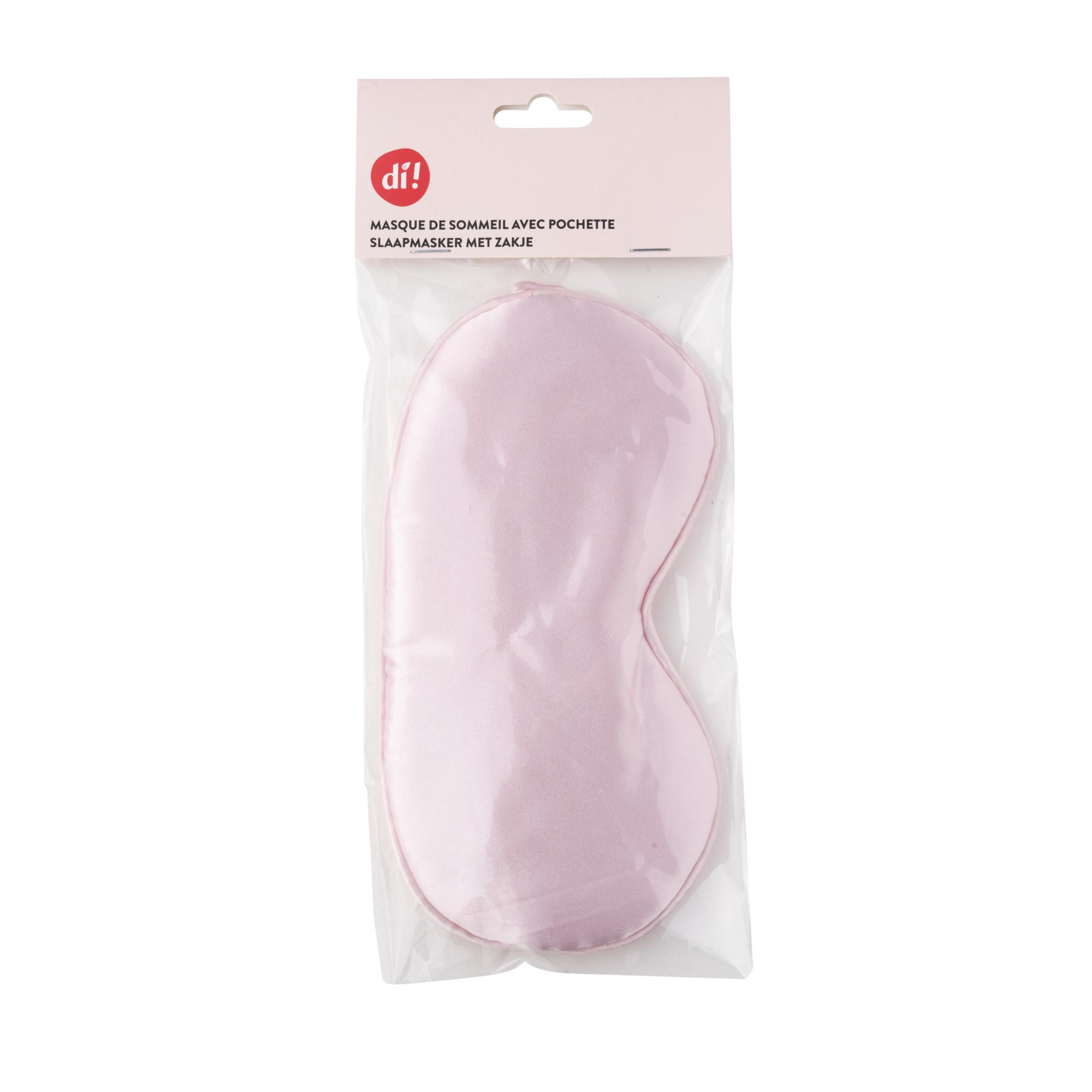 Masque de sommeil avec pochette Rose clair