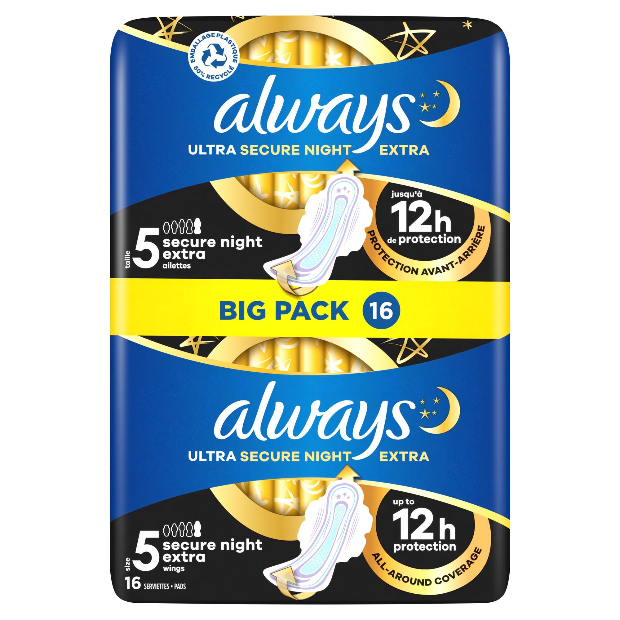 Ultra Serviettes Extra Sec Nuit