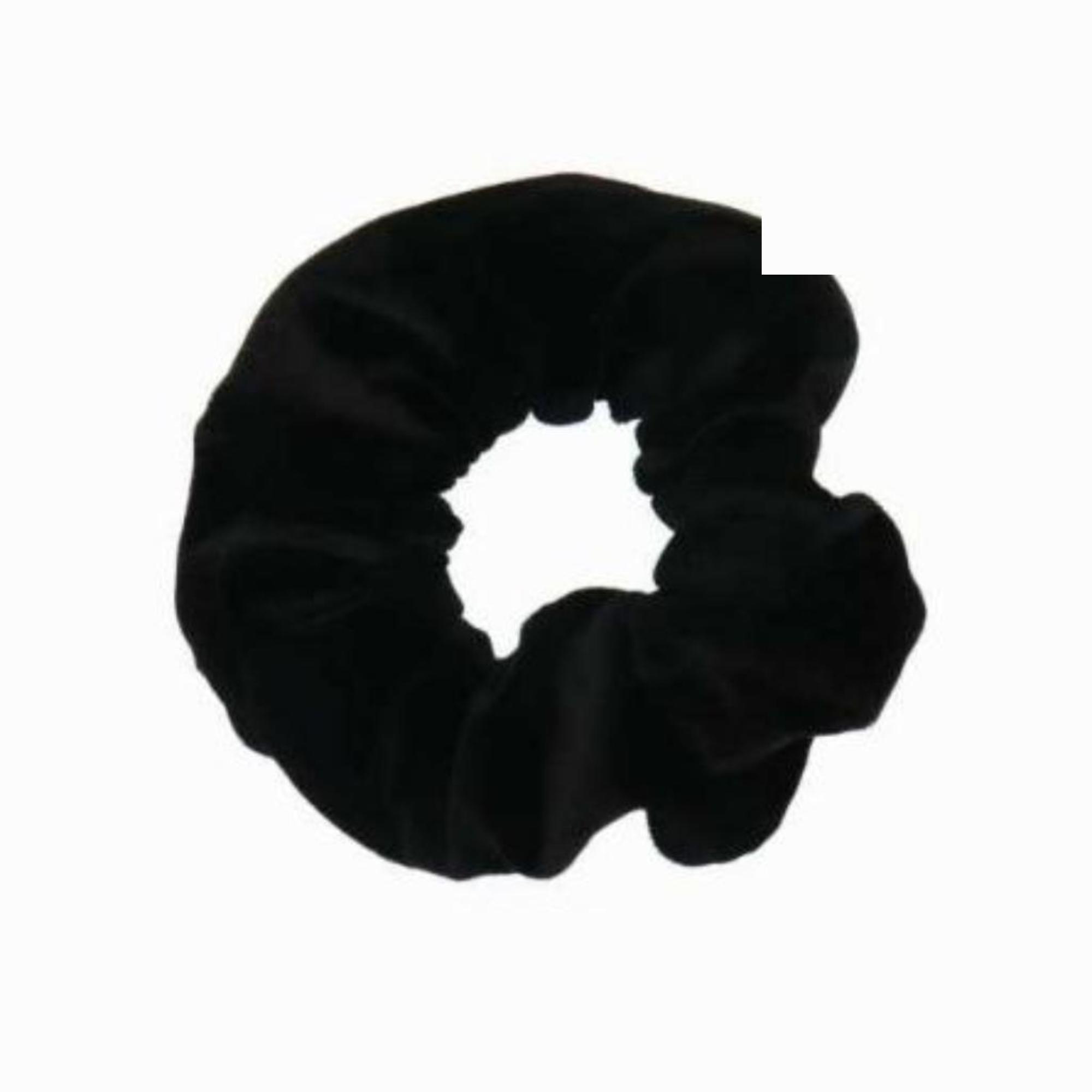 Chouchou Noir en Suédine 5cm