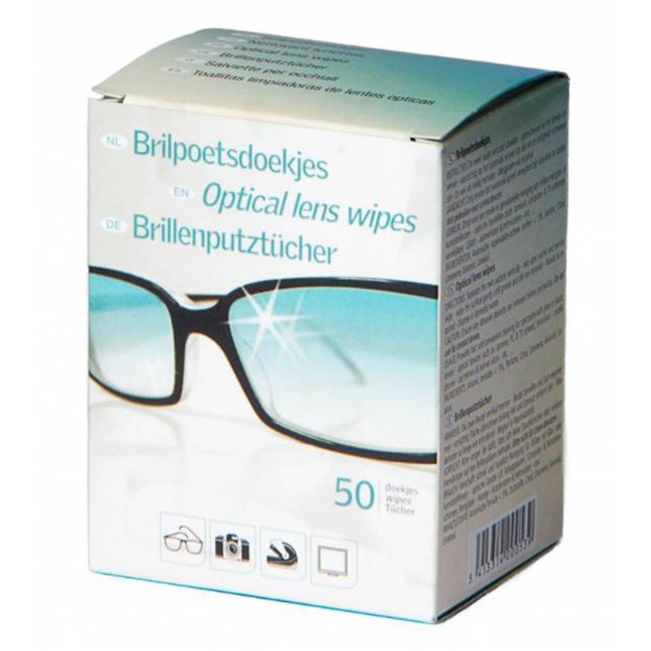 Brilpoetsdoekjes - 50 stuks