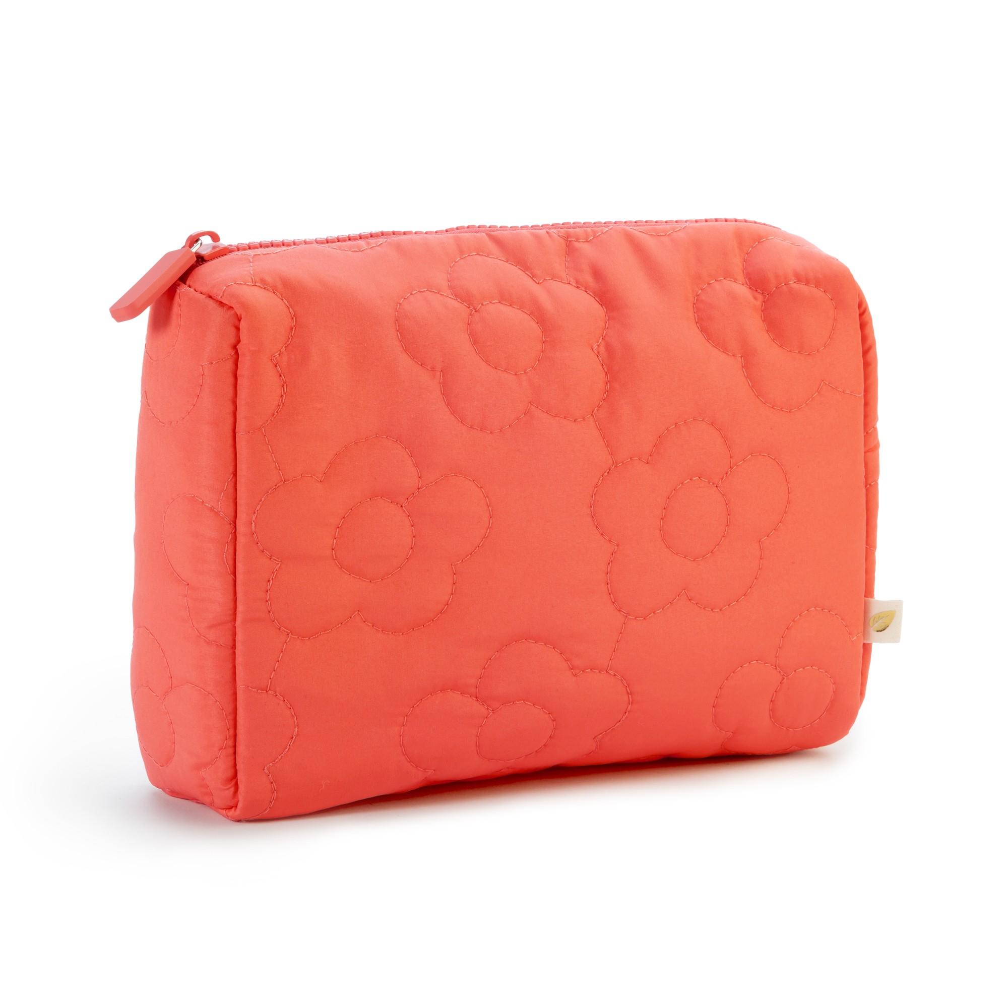 Trousse matelassée fleur corail 20x13x6
