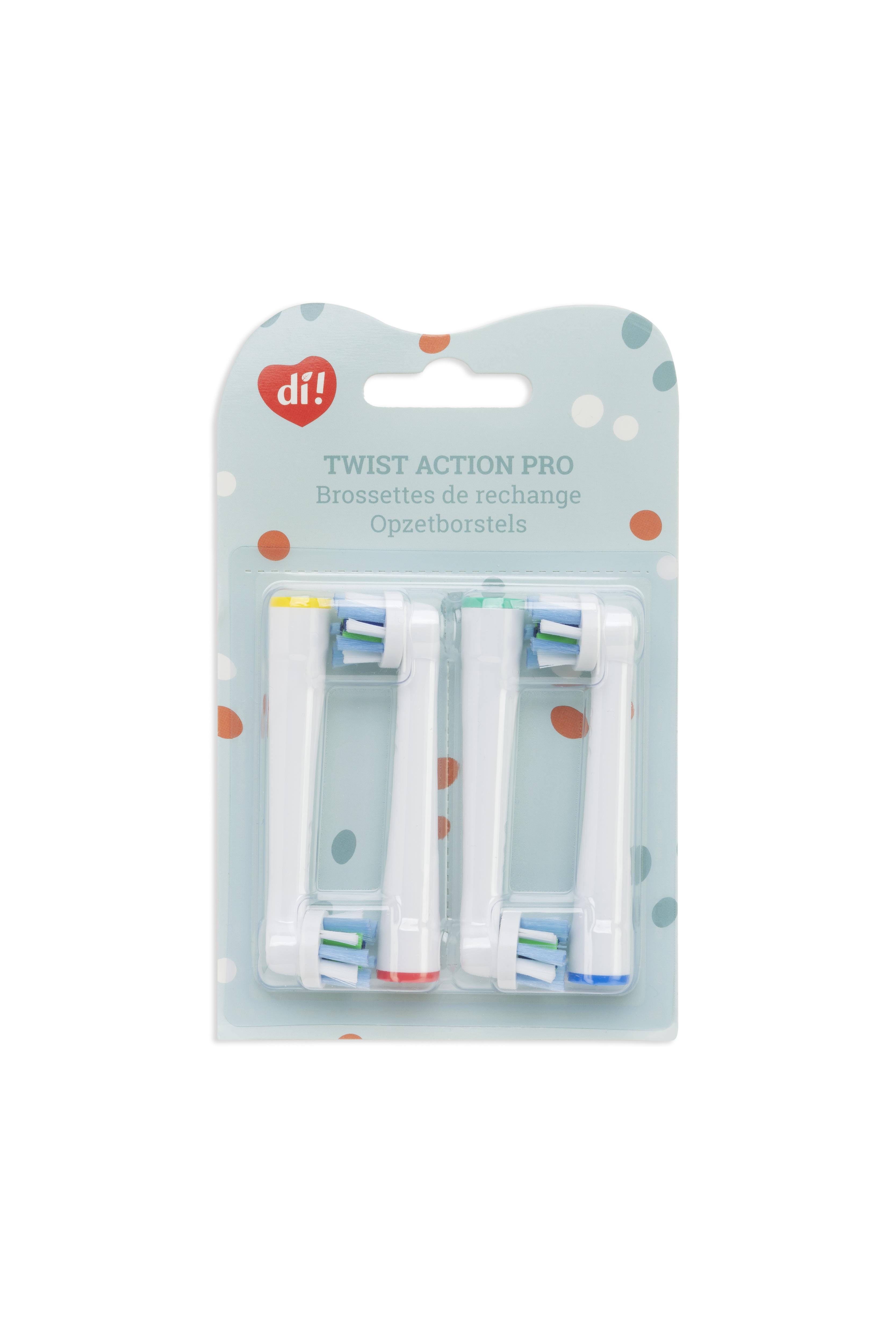 Refill opzetborstels Twist Action Pro (x4)