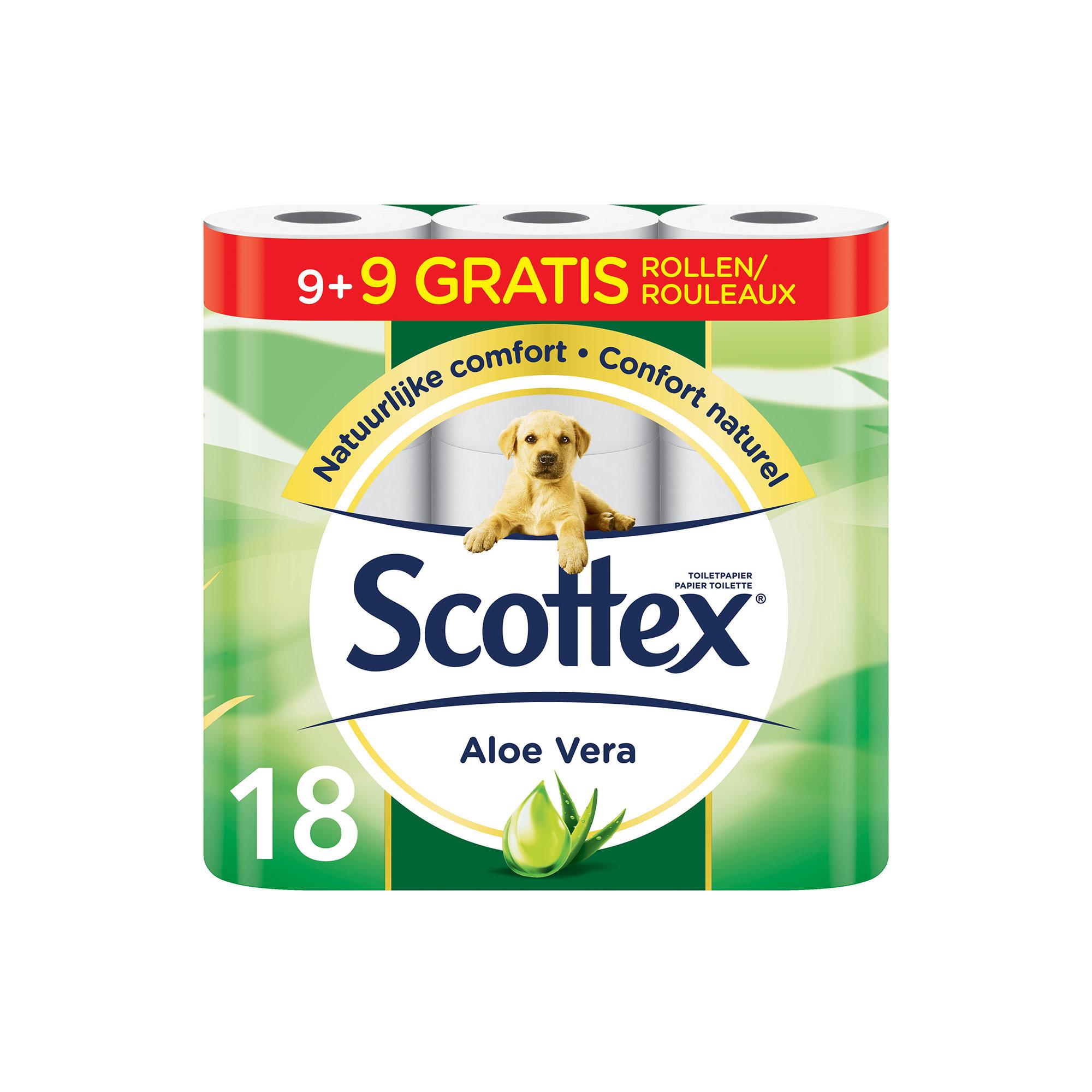 Papier toilette à l'extrait d'Aloe Vera Confort Naturel 9+9 gratuits