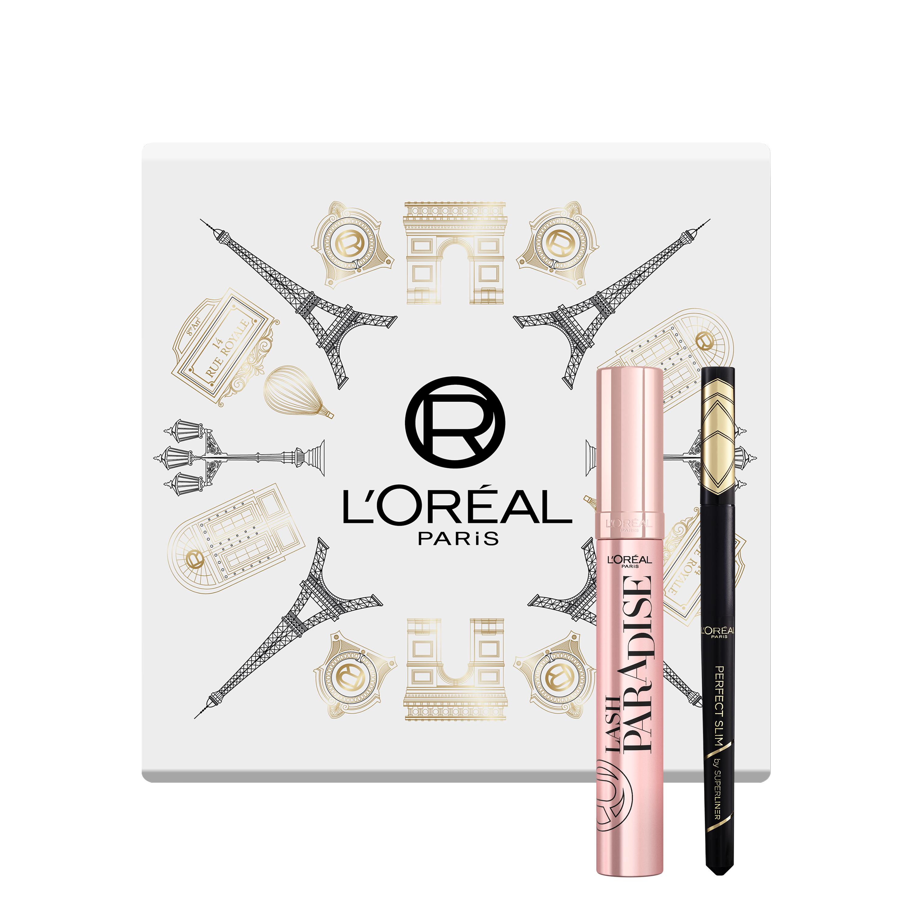 L’Oréal Paris Lash Paradise Mascara + Superliner Perfect slim eyeliner Coffret Cadeau