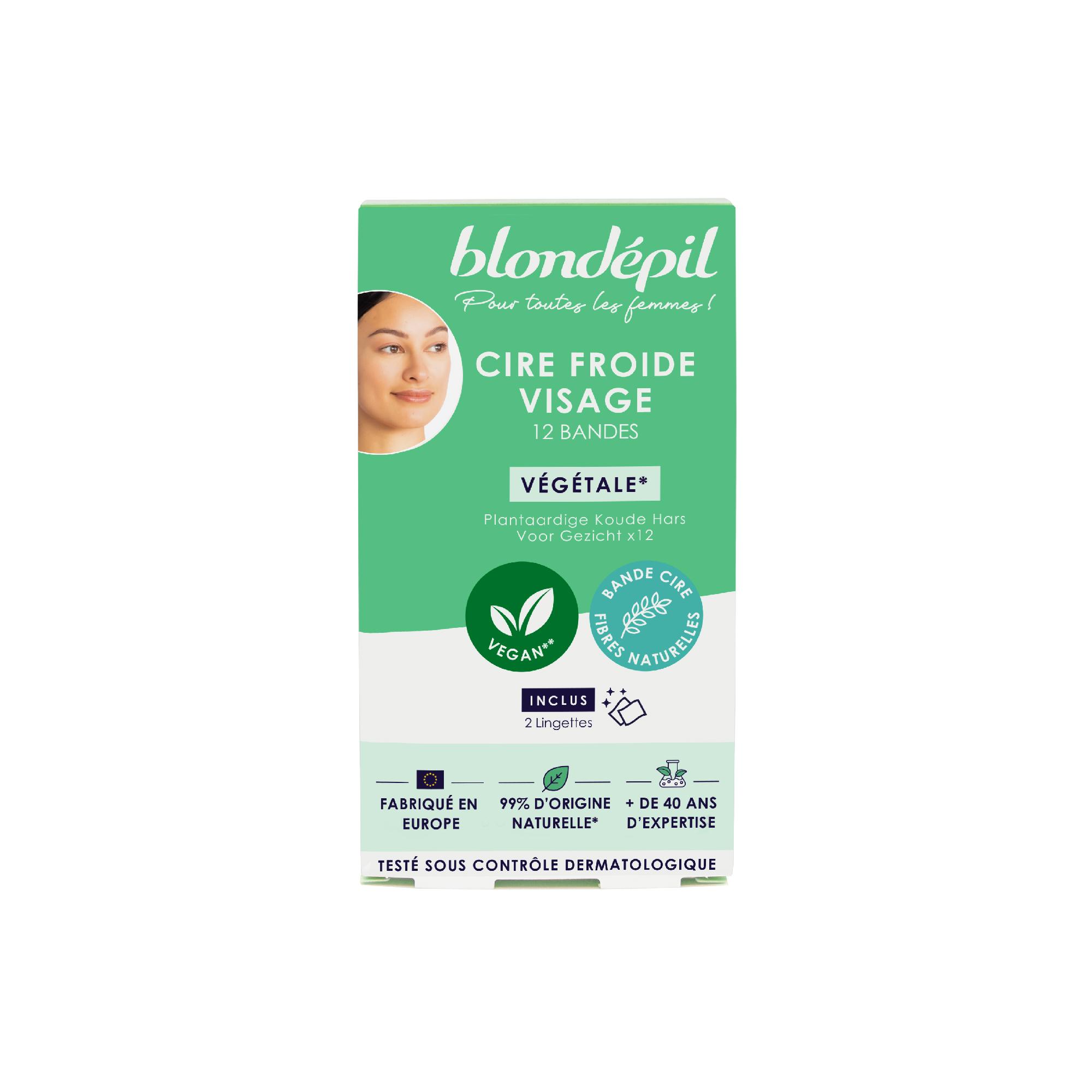 Cire froide visage - 12 bandes