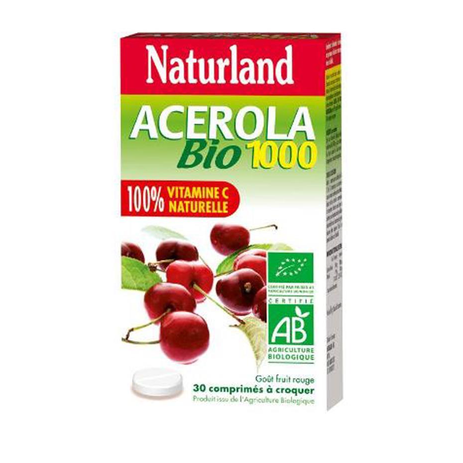Acérola 1000 Bio - 30 comprimés à croquer