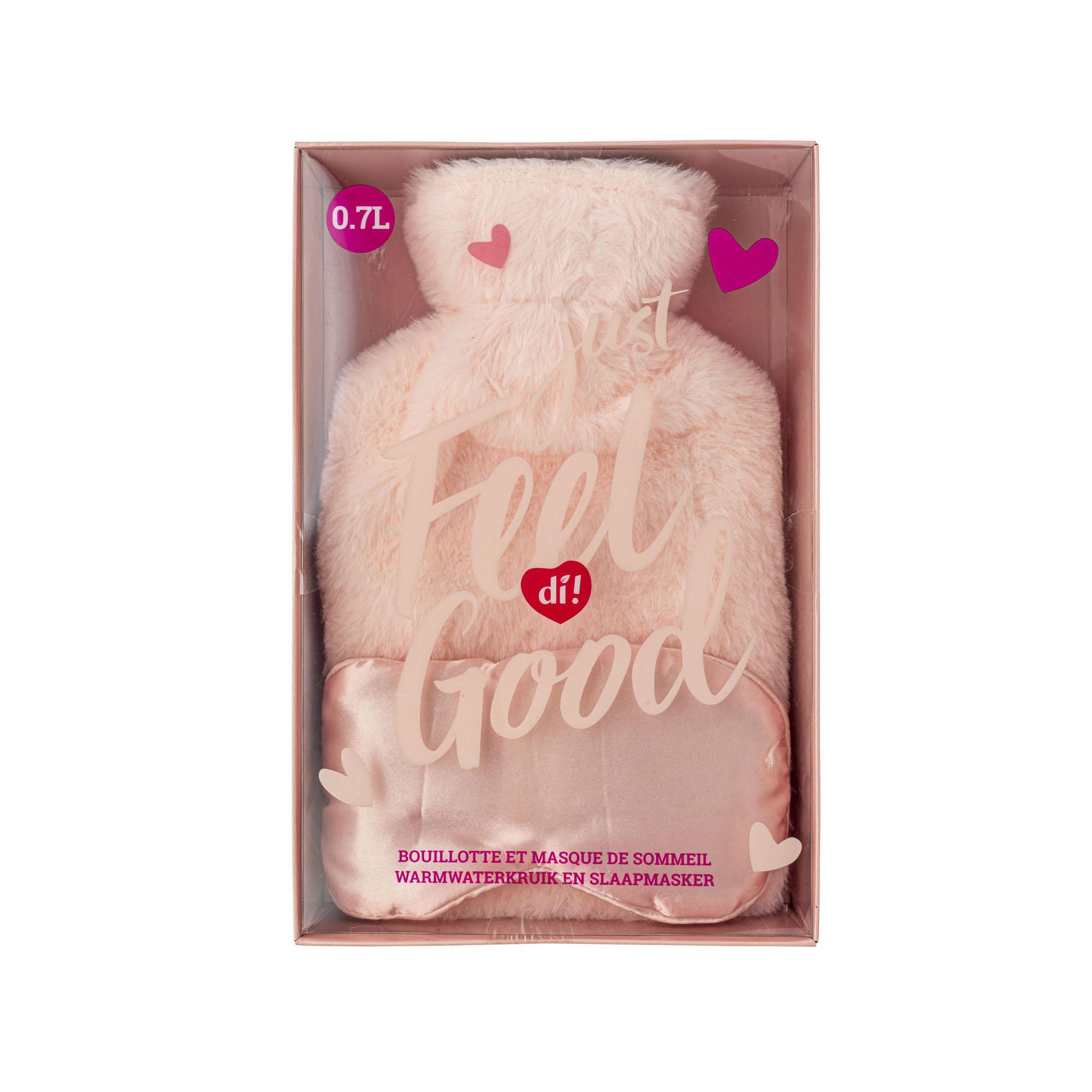 Set Bouillotte Rose + Masque de Nuit