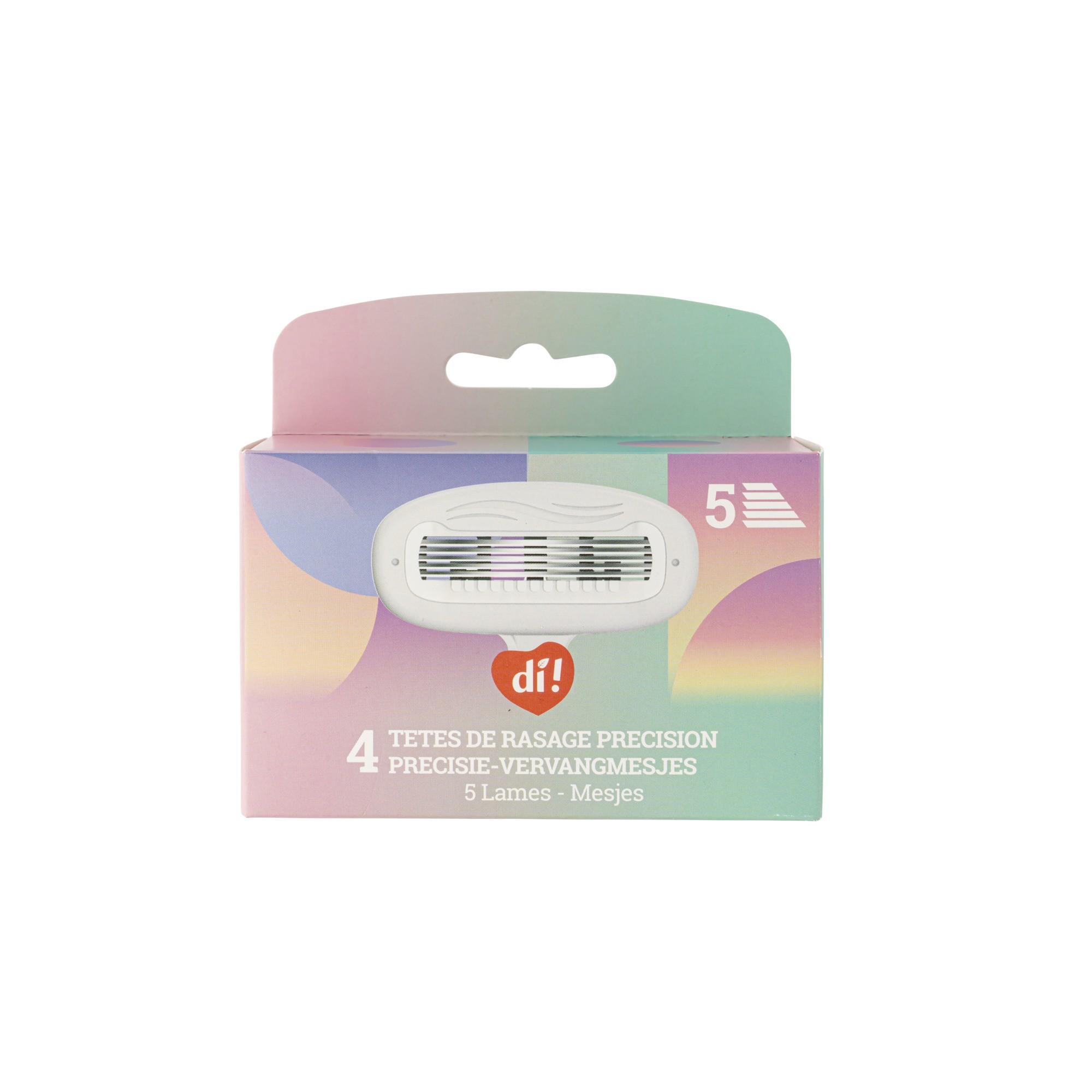 Têtes de rasage précision 5 lames – 4 pièces