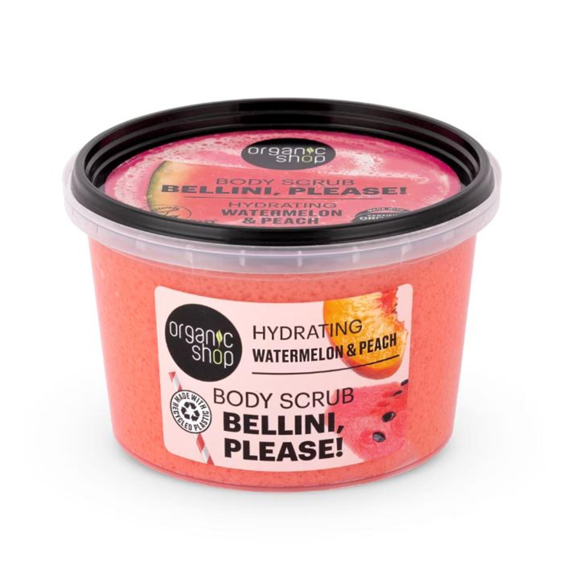 Gommage corps hydratant Bellini, please! Pastèque & pêche