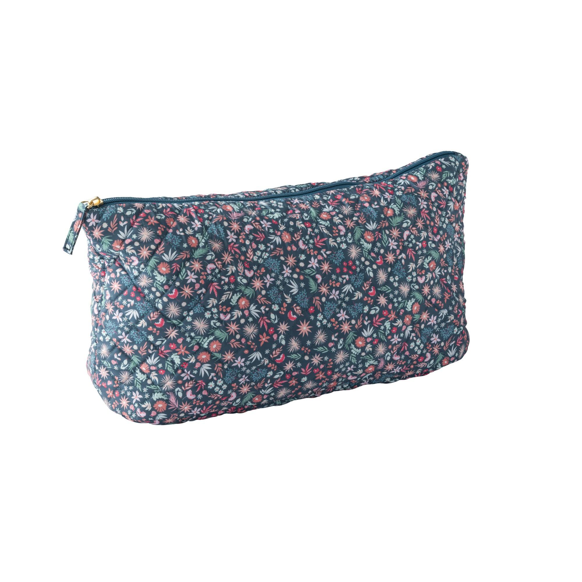 Trousse matelassée bleue Liberty 34 x 20 x 14 cm