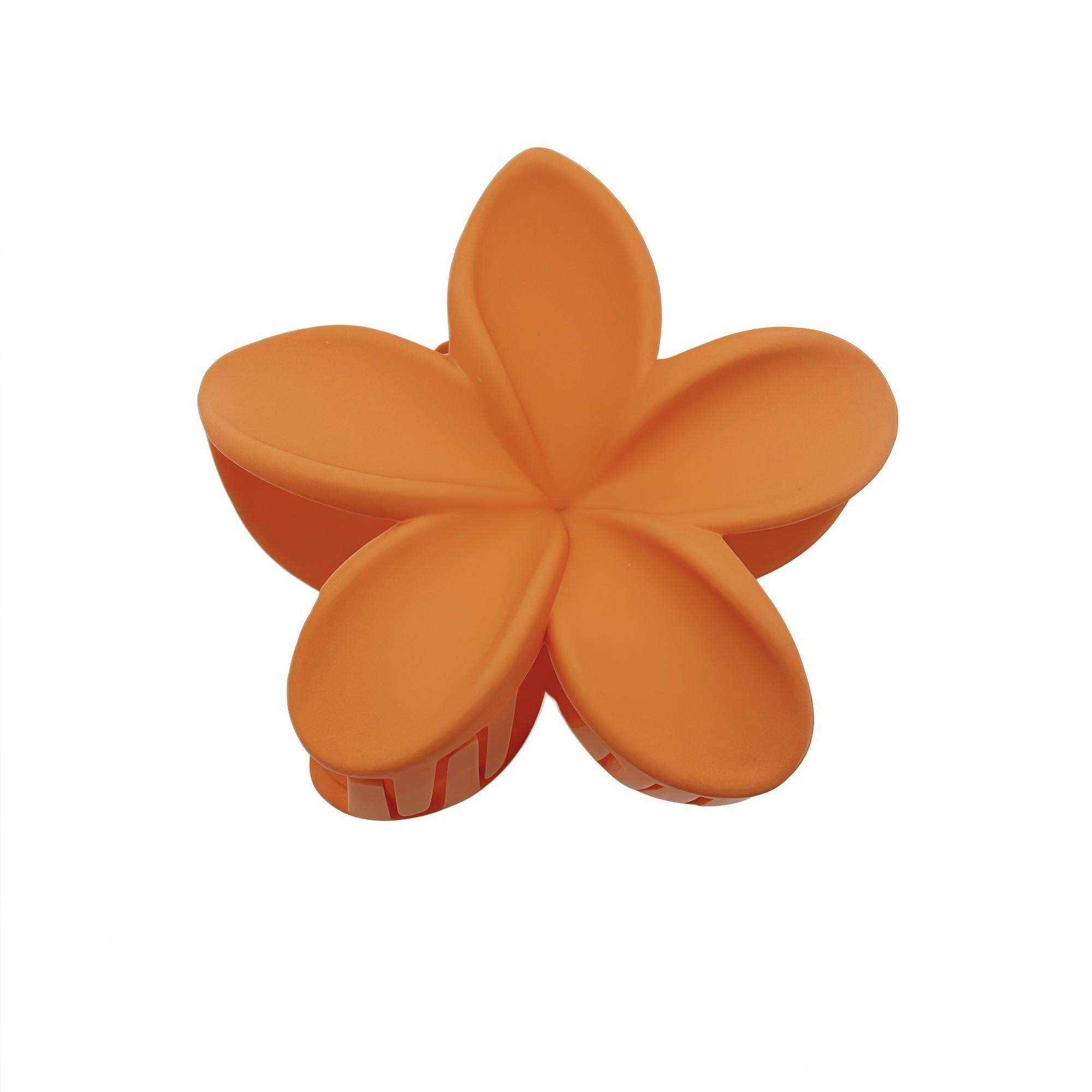 Pince fleur frangipanier orange mat 8 cm