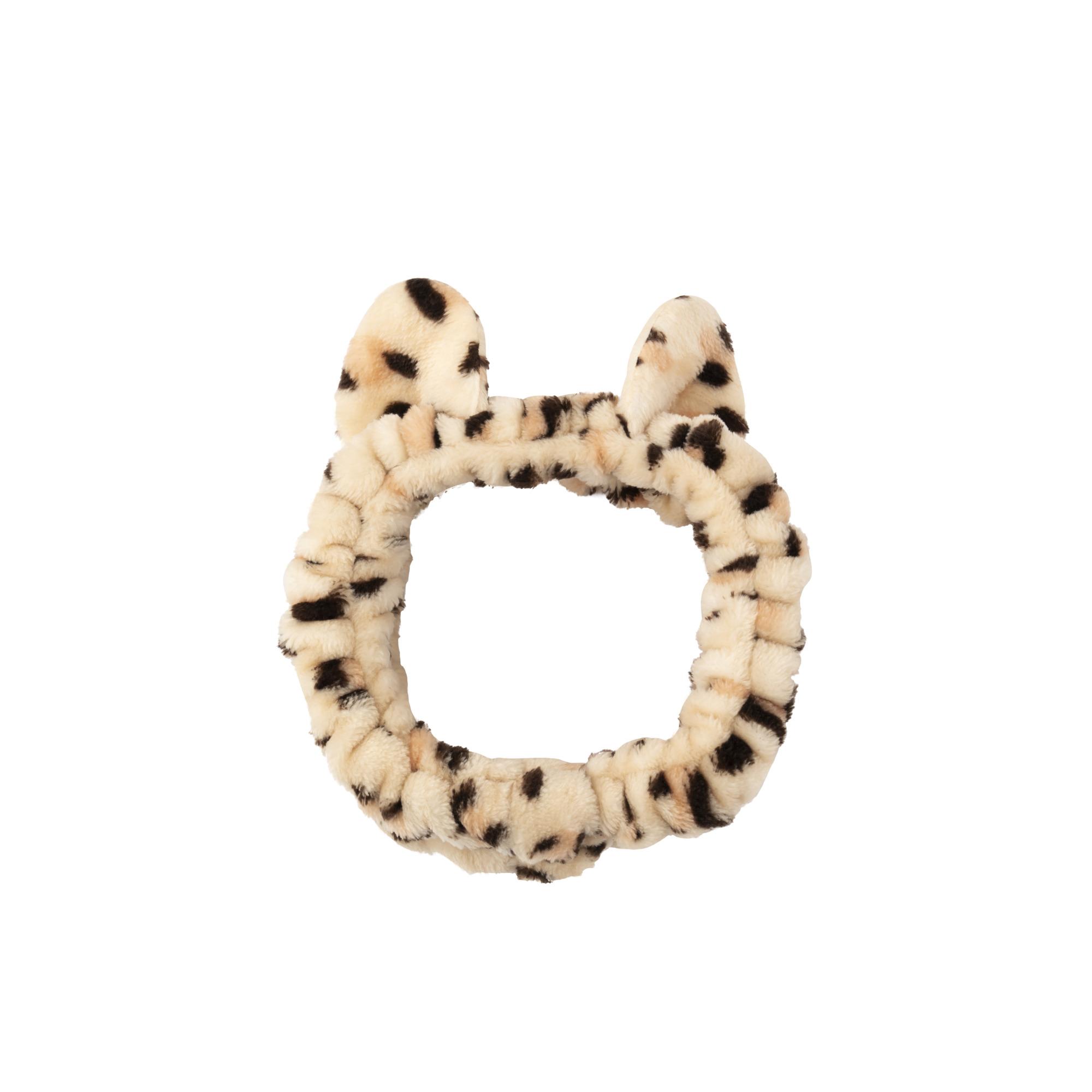 Bandeau de maquillage oreilles de chat léopard