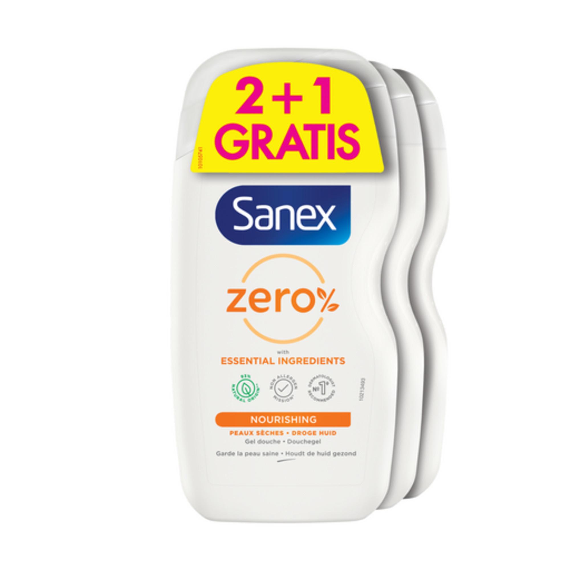 Gel Douche Zero% Essential Peaux seches 2+1 Gratuit
