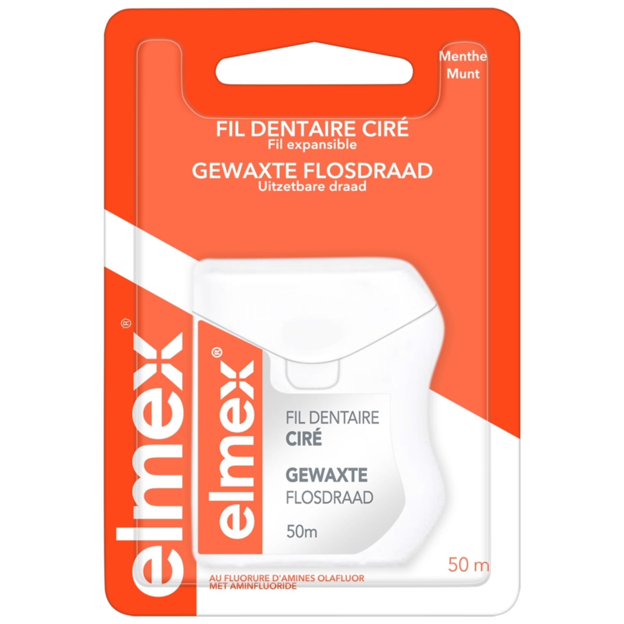Fil dentaire ciré Fluorure d'amines Olafluor